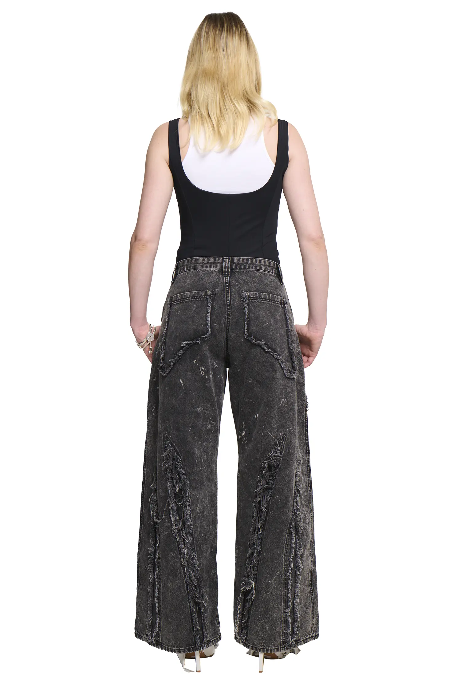Baggy Spliced Denim Jean - Image 3