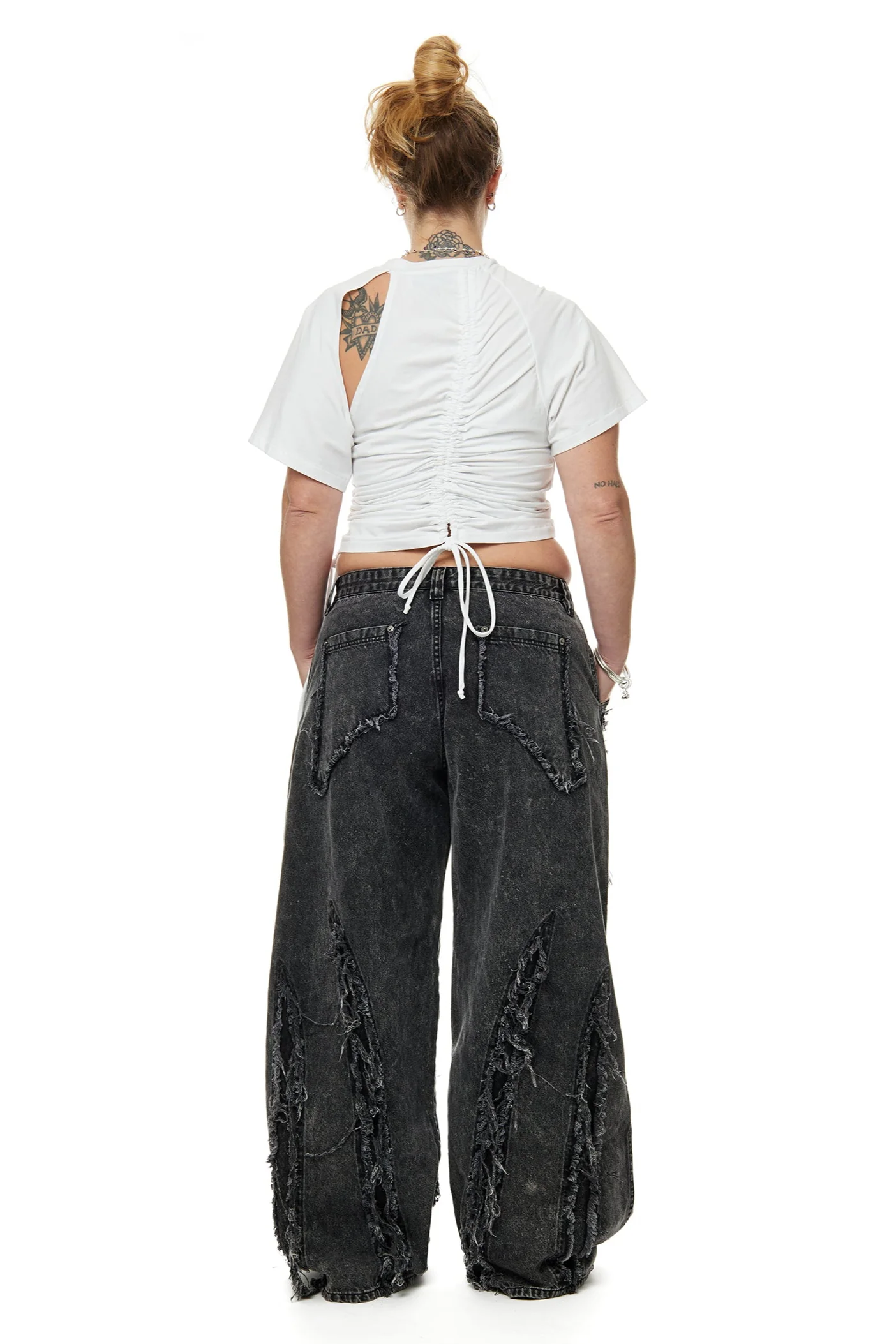 Baggy Spliced Denim Jean - Image 6