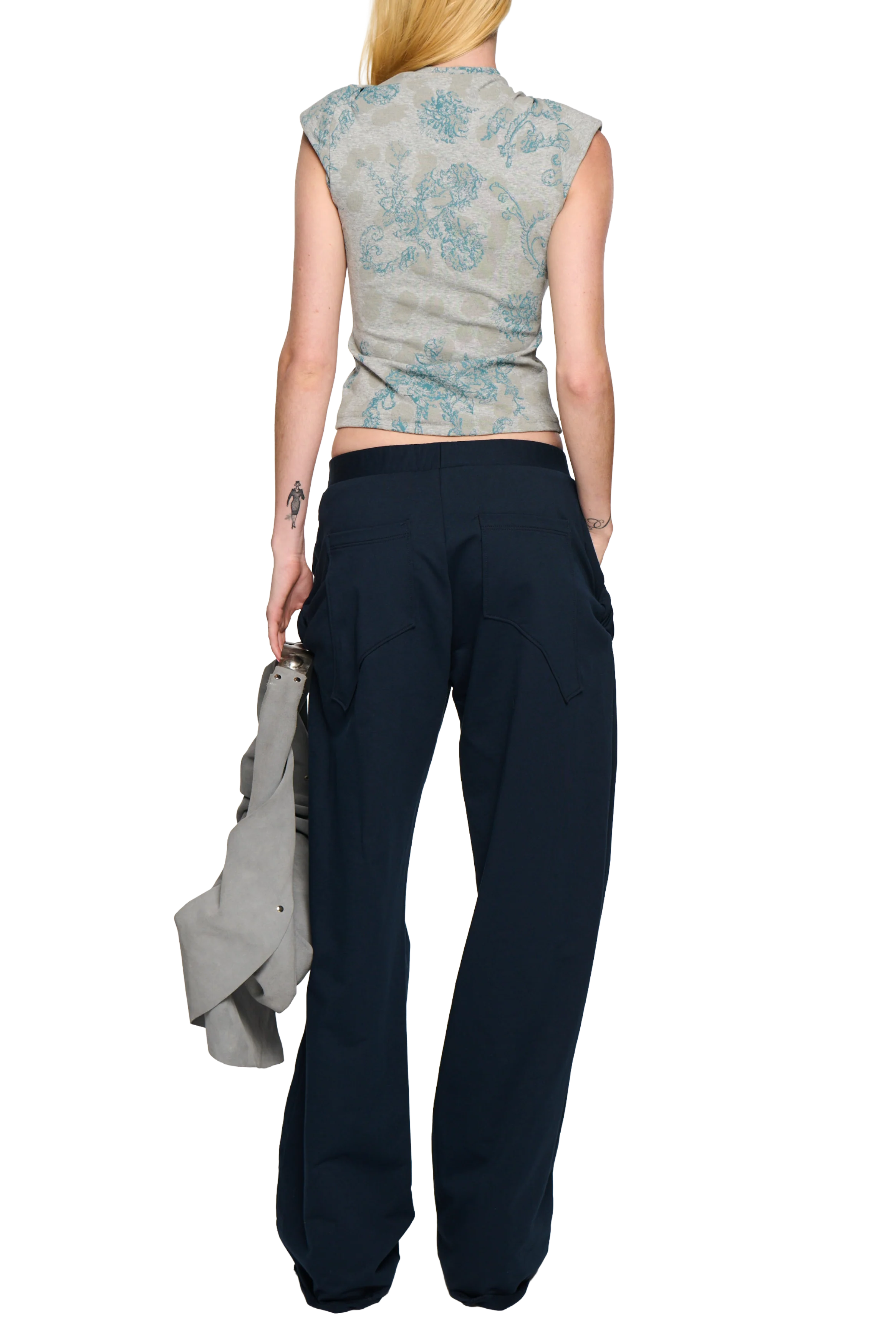 Button Twist Pant - Navy - Image 3