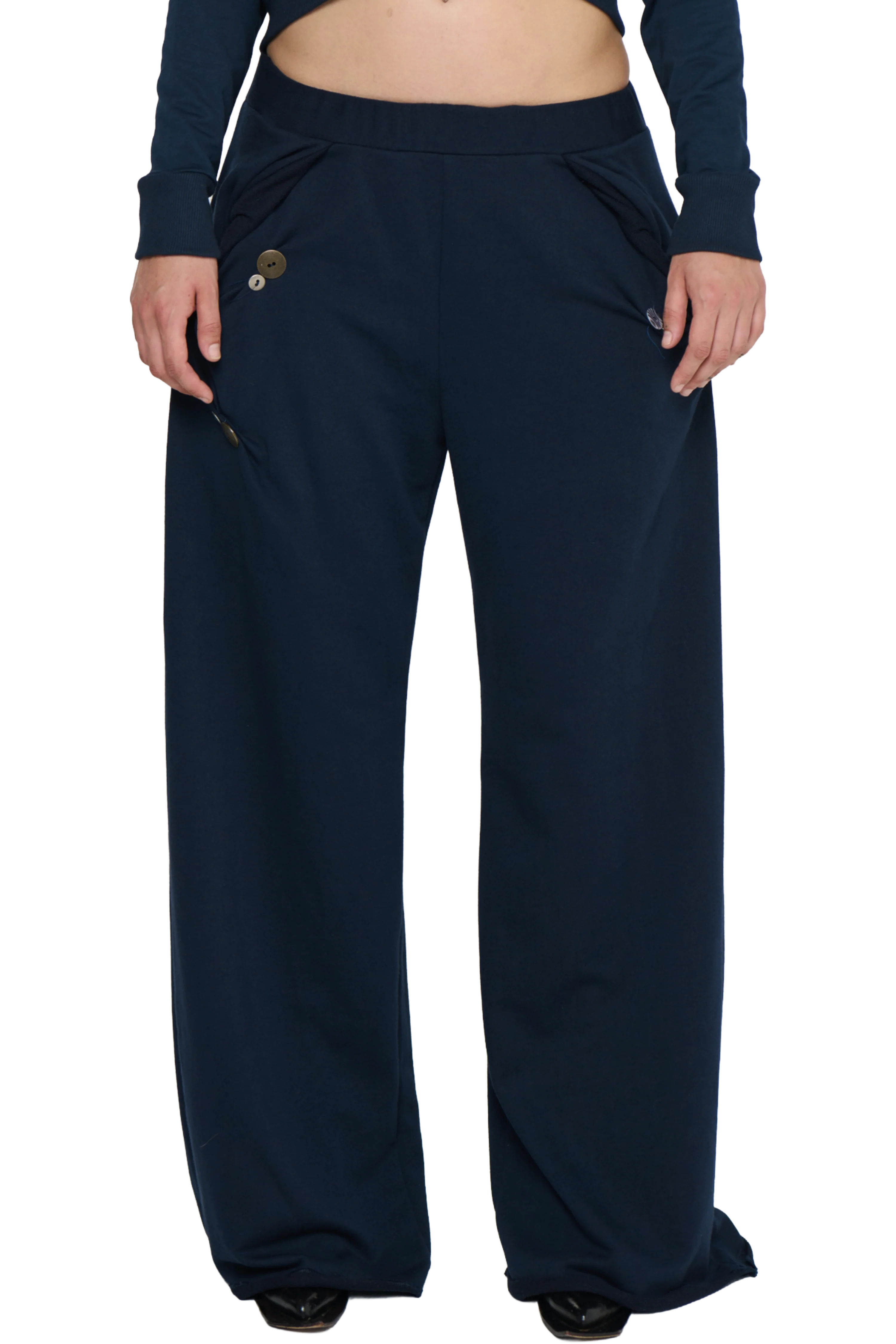 Button Twist Pant - Navy - Image 5