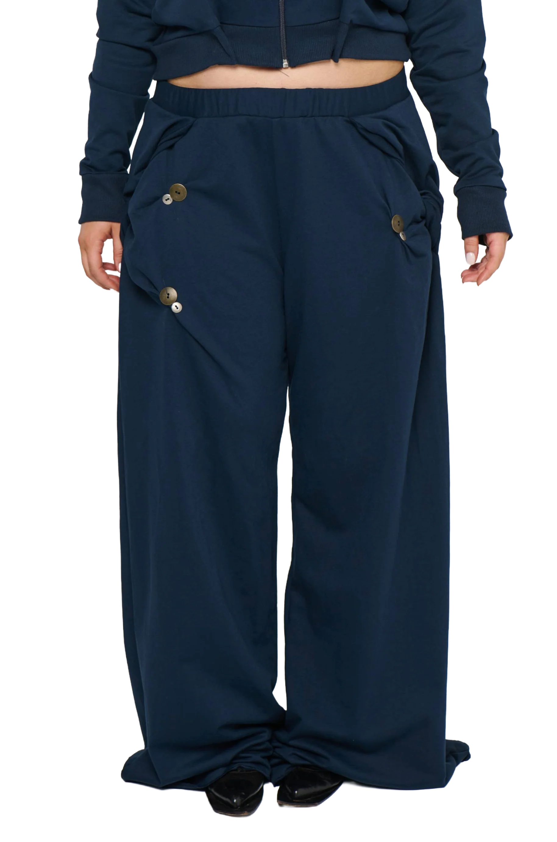 Button Twist Pant - Navy - Image 6