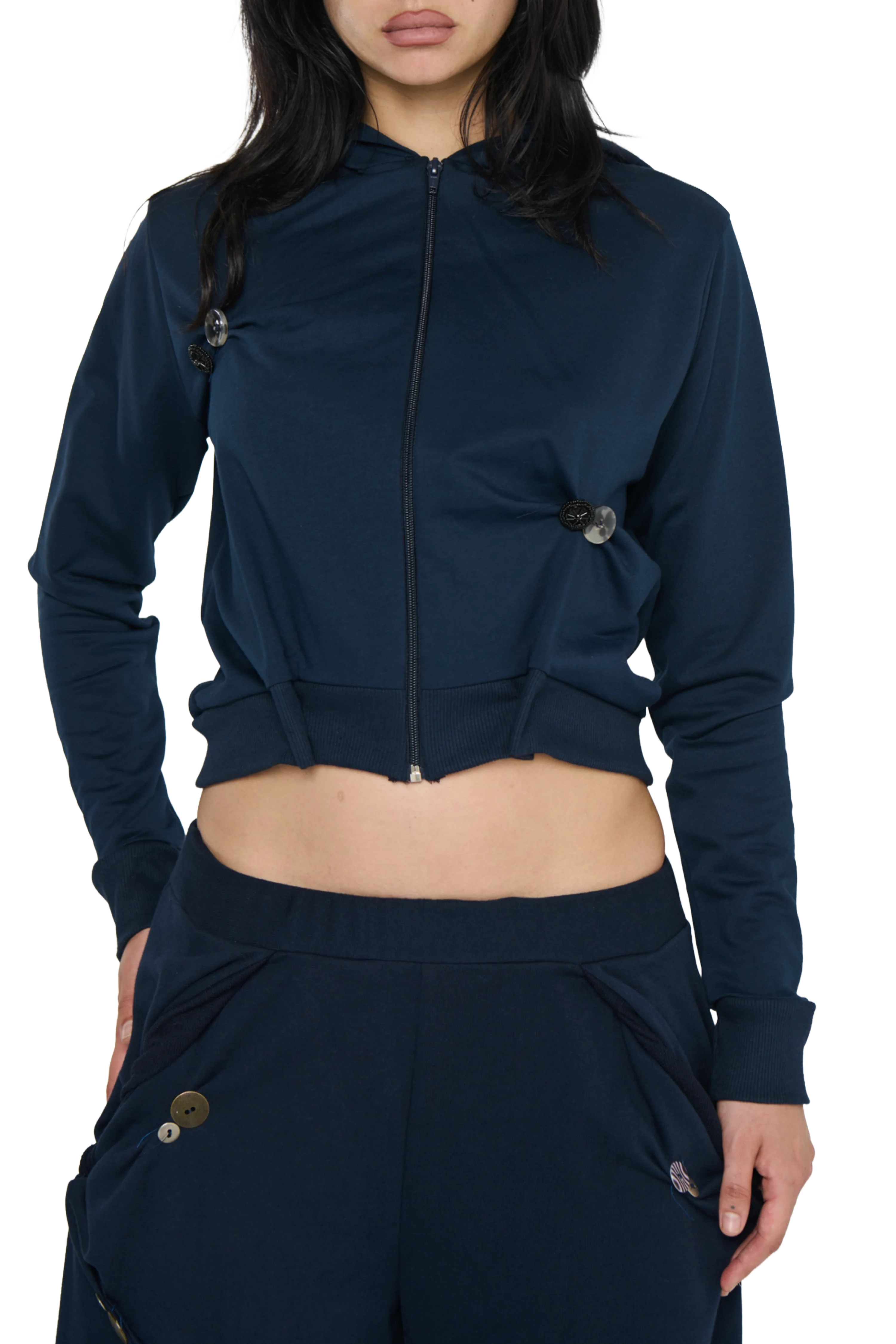 Button Twist Jacket - Navy - Image 6