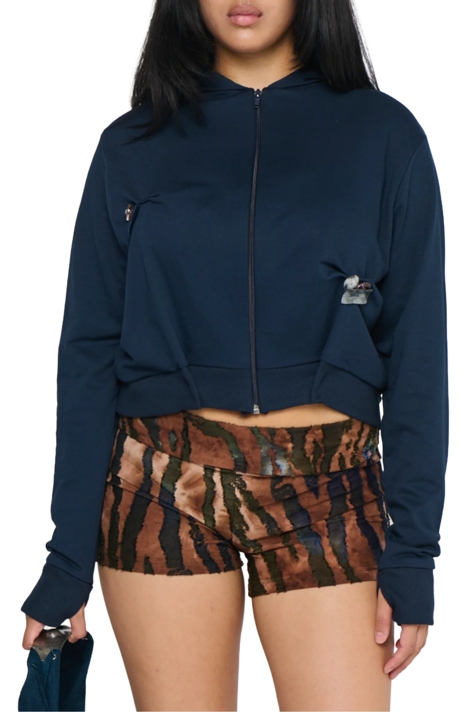 Button Twist Jacket - Navy - Image 7