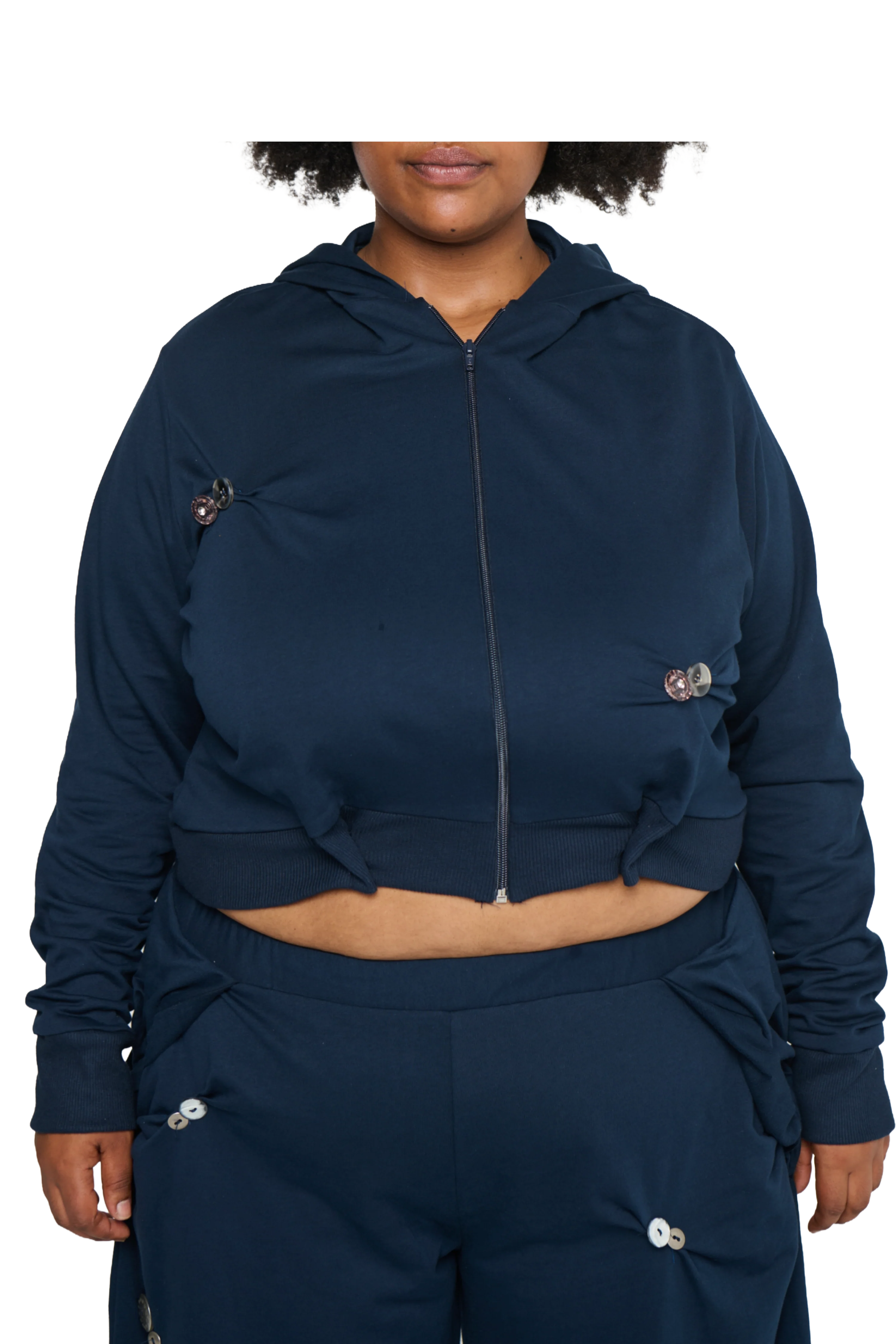 Button Twist Jacket - Navy - Image 8