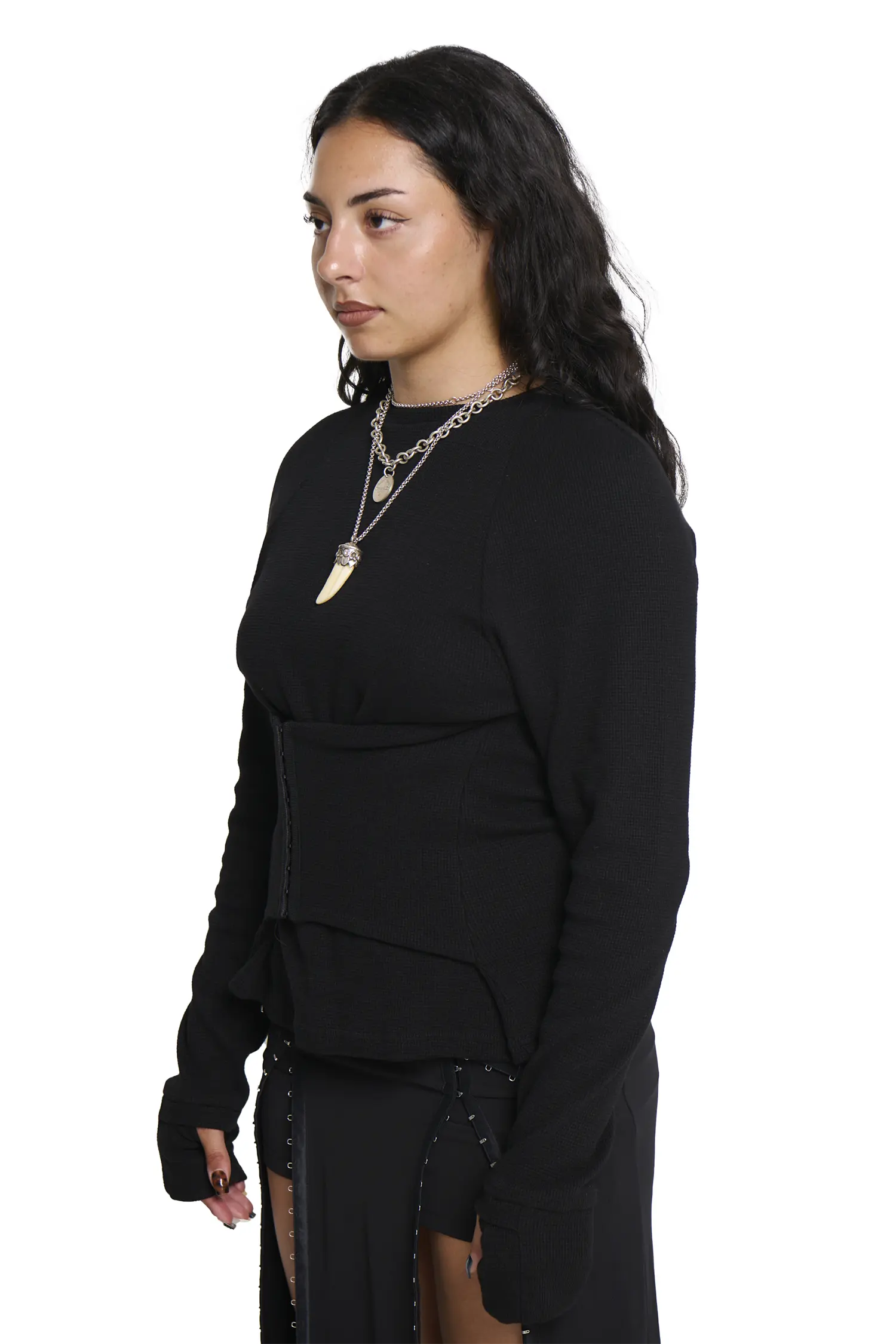 Wrapped Top - Black - Image 3