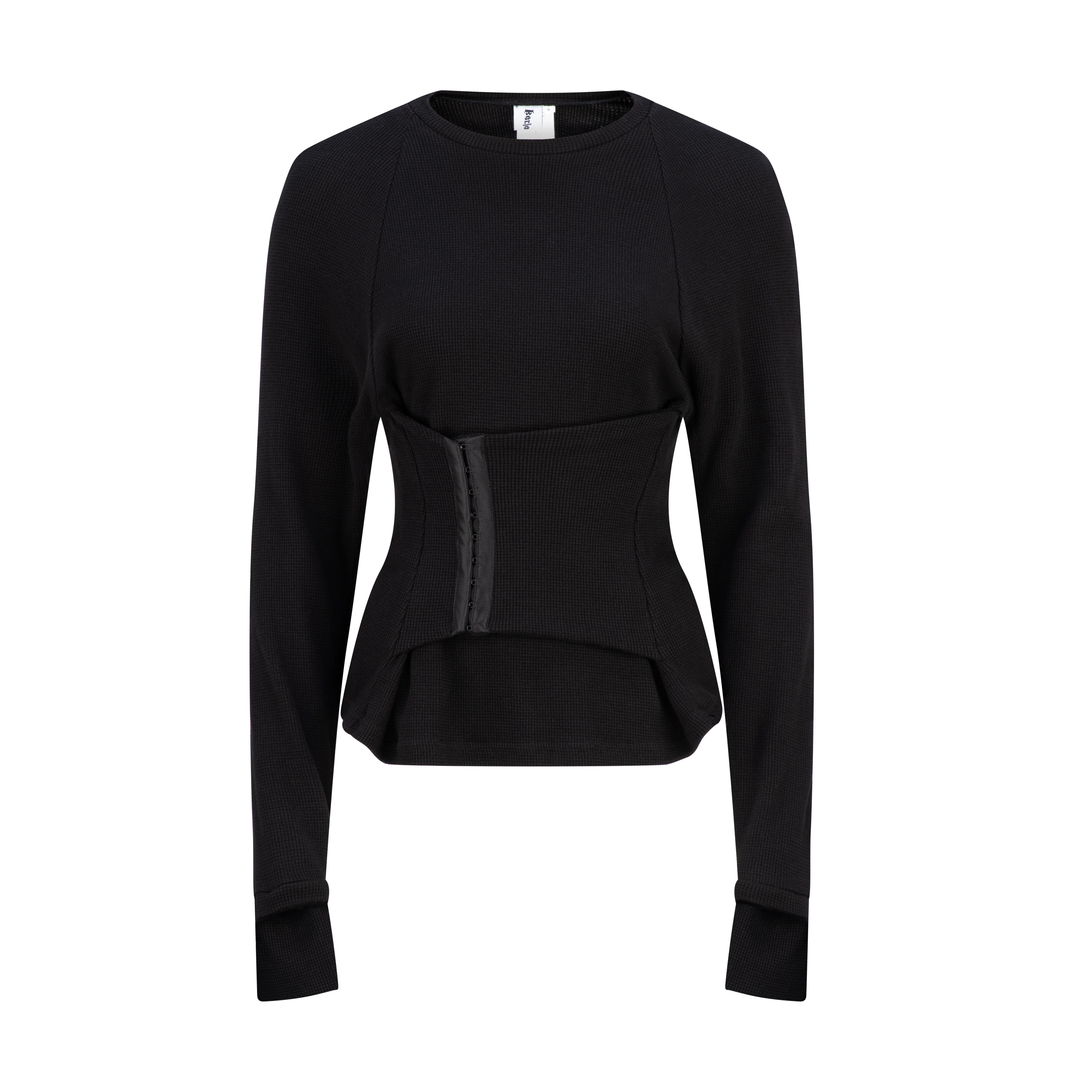 Wrapped Top - Black - Image 5