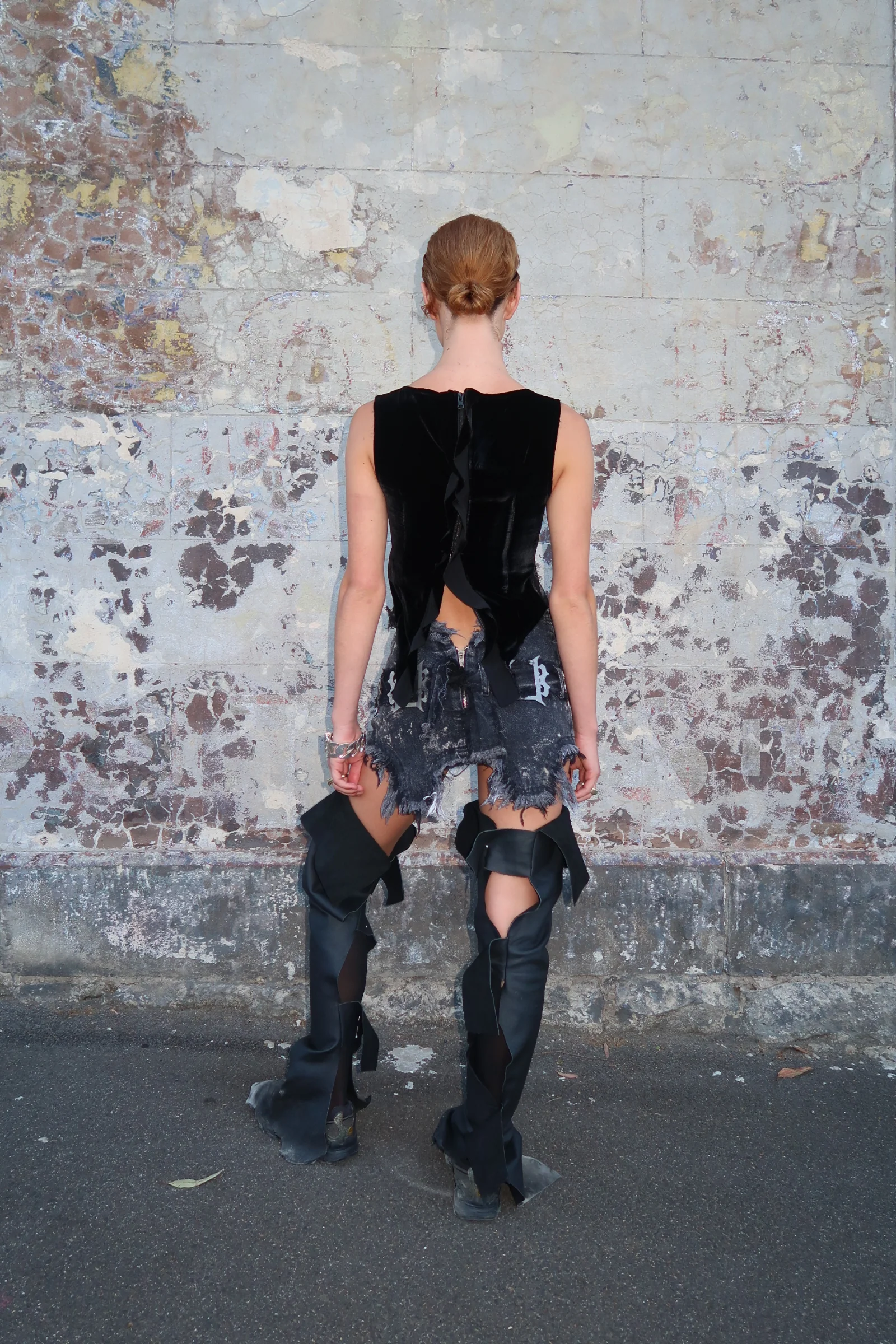 Denim Garter Skirt - Image 4