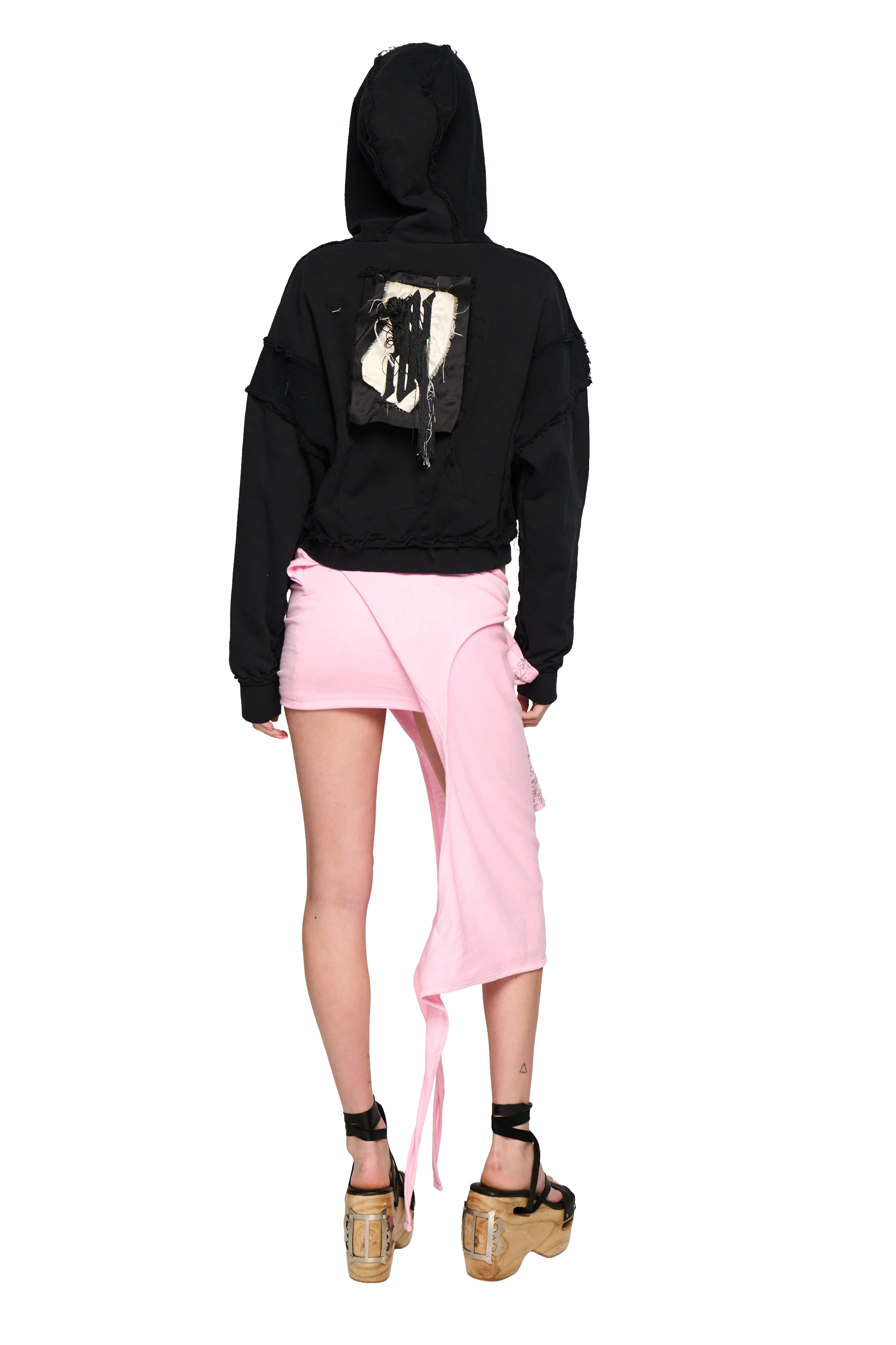 Halterneck Polo Dress/Skirt - Pink/Grey - Image 4