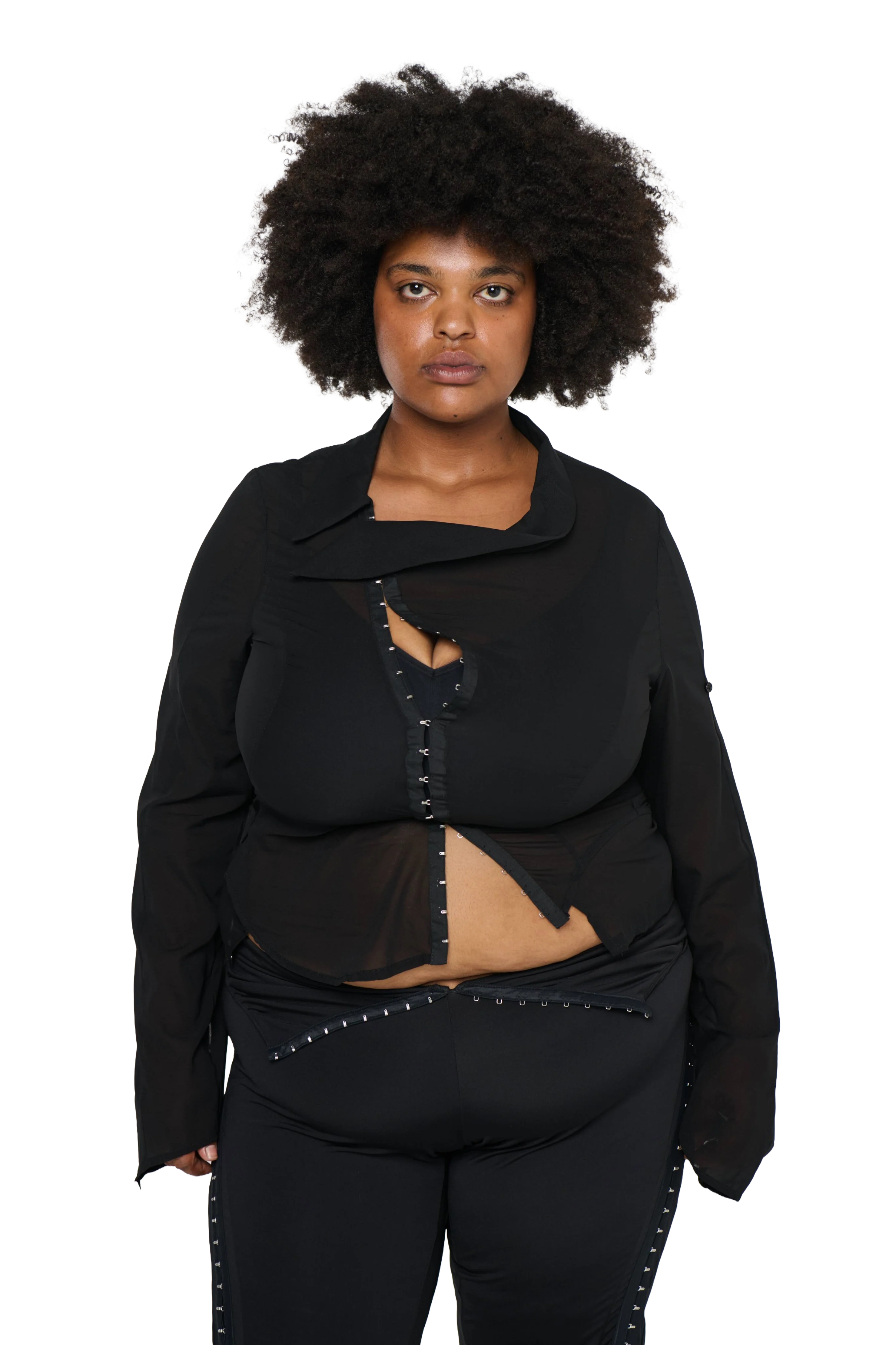Georgette Sailor Shirt - Black - Image 5