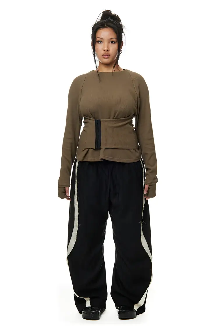 Wrapped Top - Khaki - Image 5
