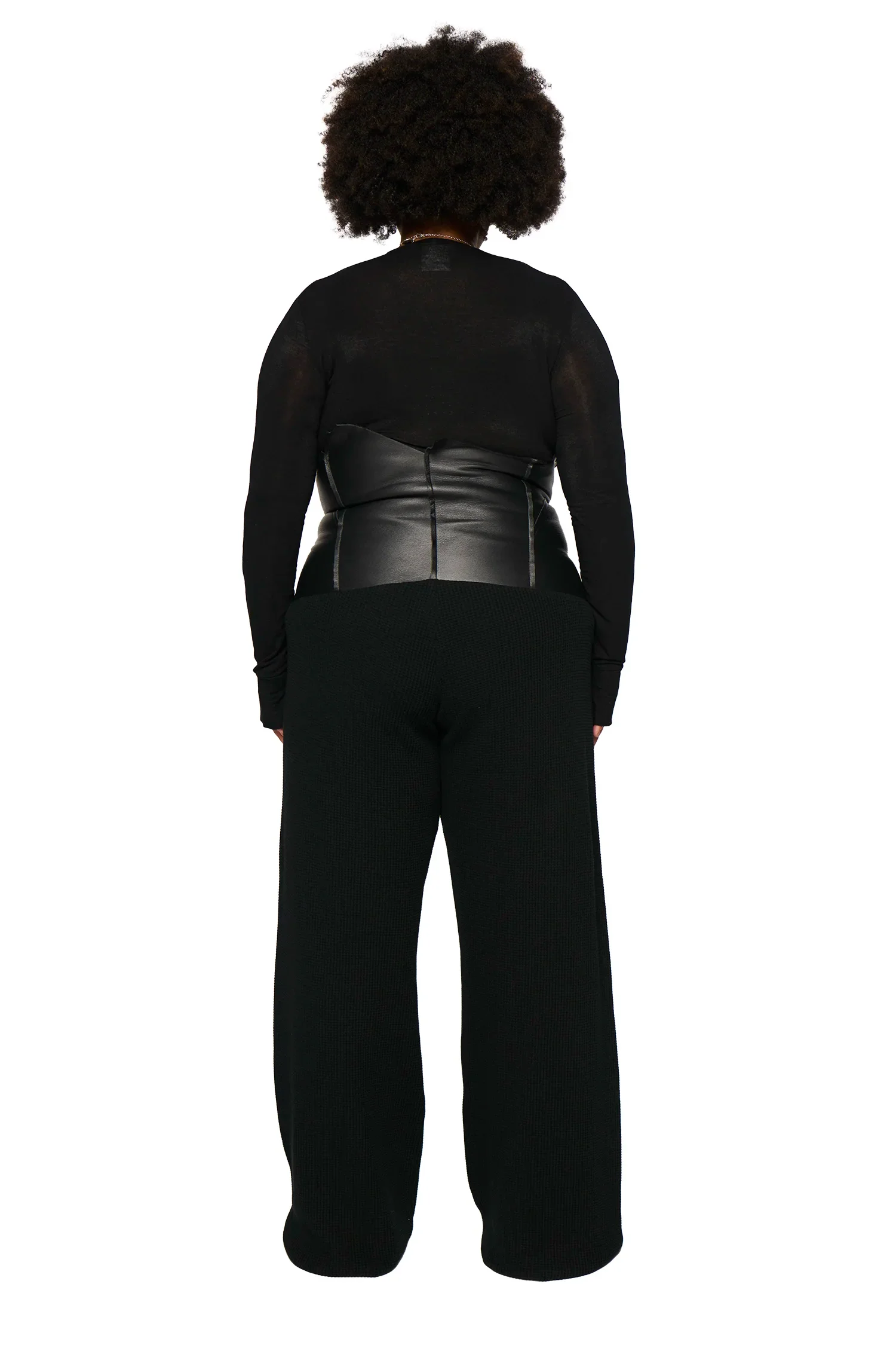 Leather Lefflers Corset Pant - Black - Image 2