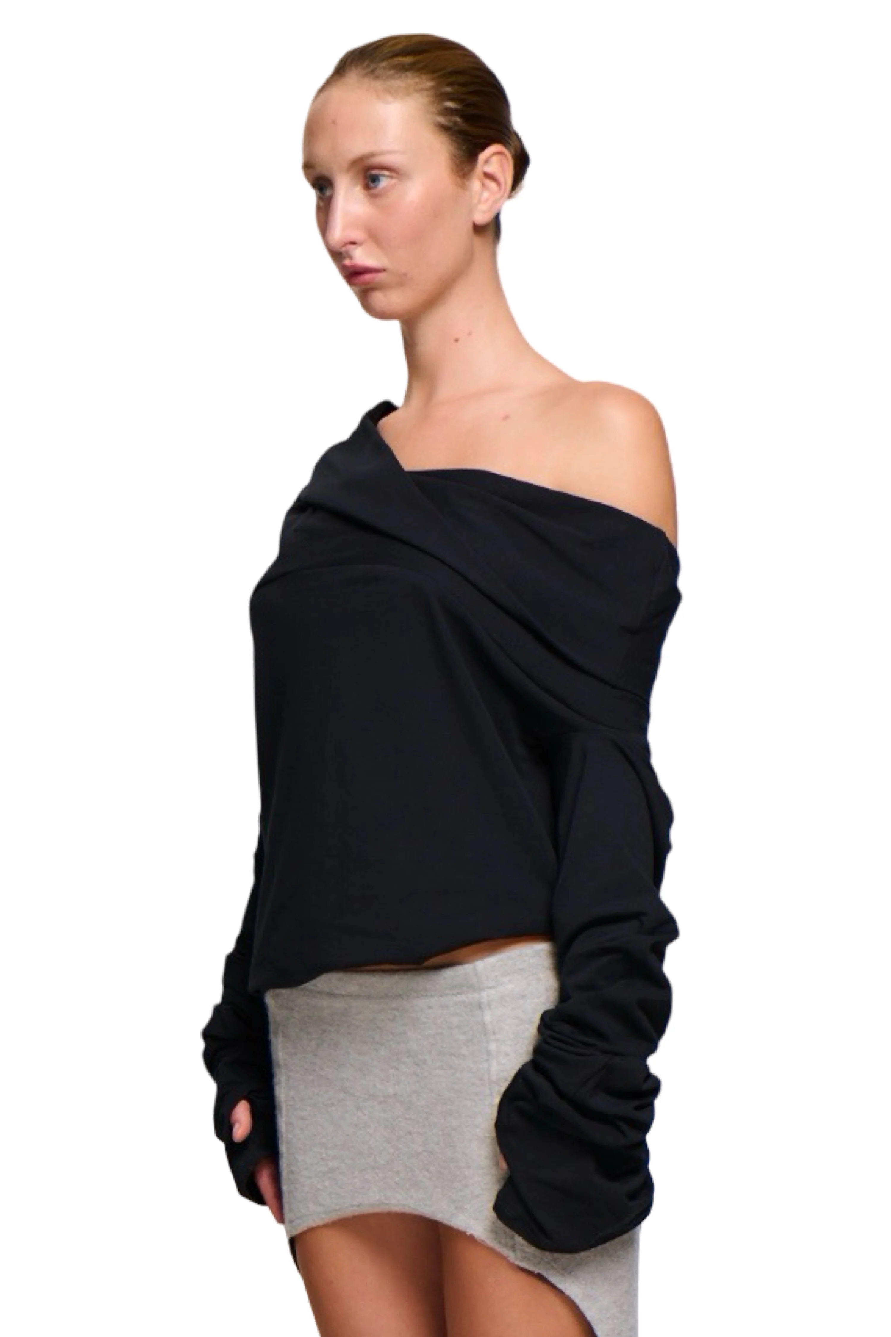 Lulu Long Sleeve Stretch Jersey Black - Image 2