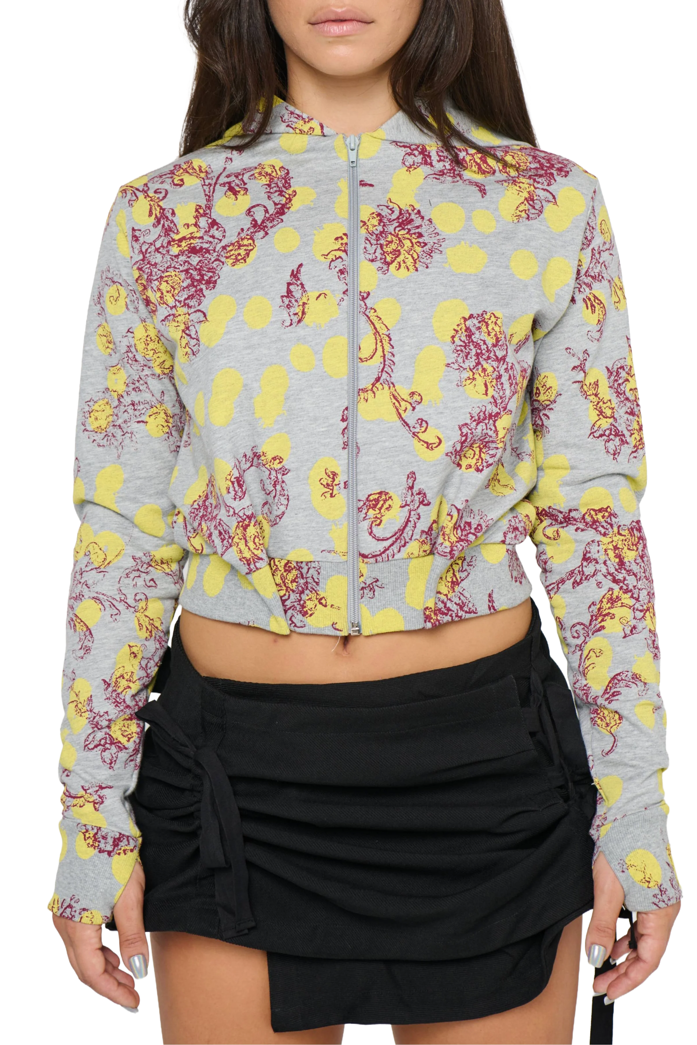 Polka-Dot Jacket - Grey/Yellow - Image 3