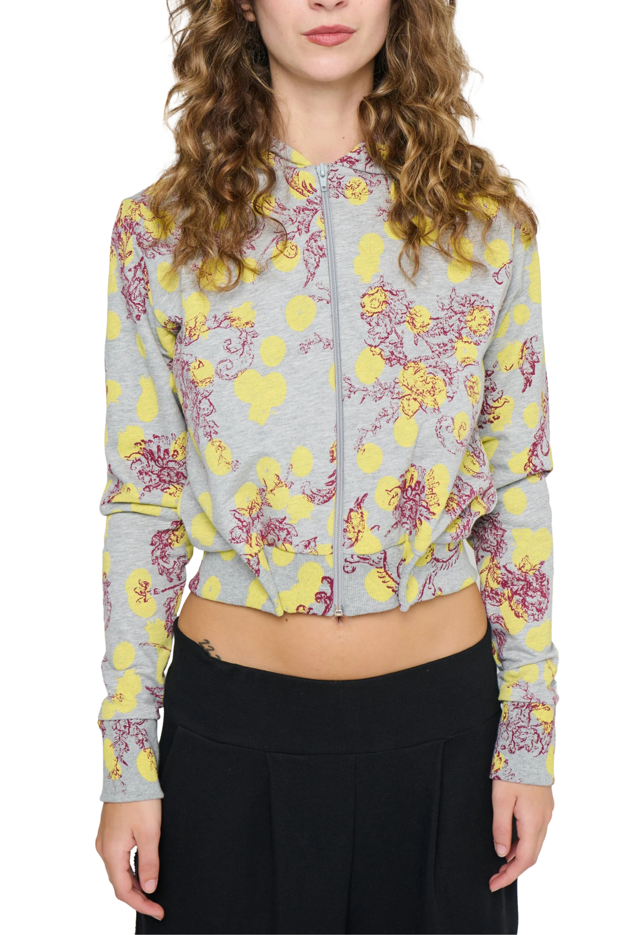 Polka-Dot Jacket - Grey/Yellow - Image 5