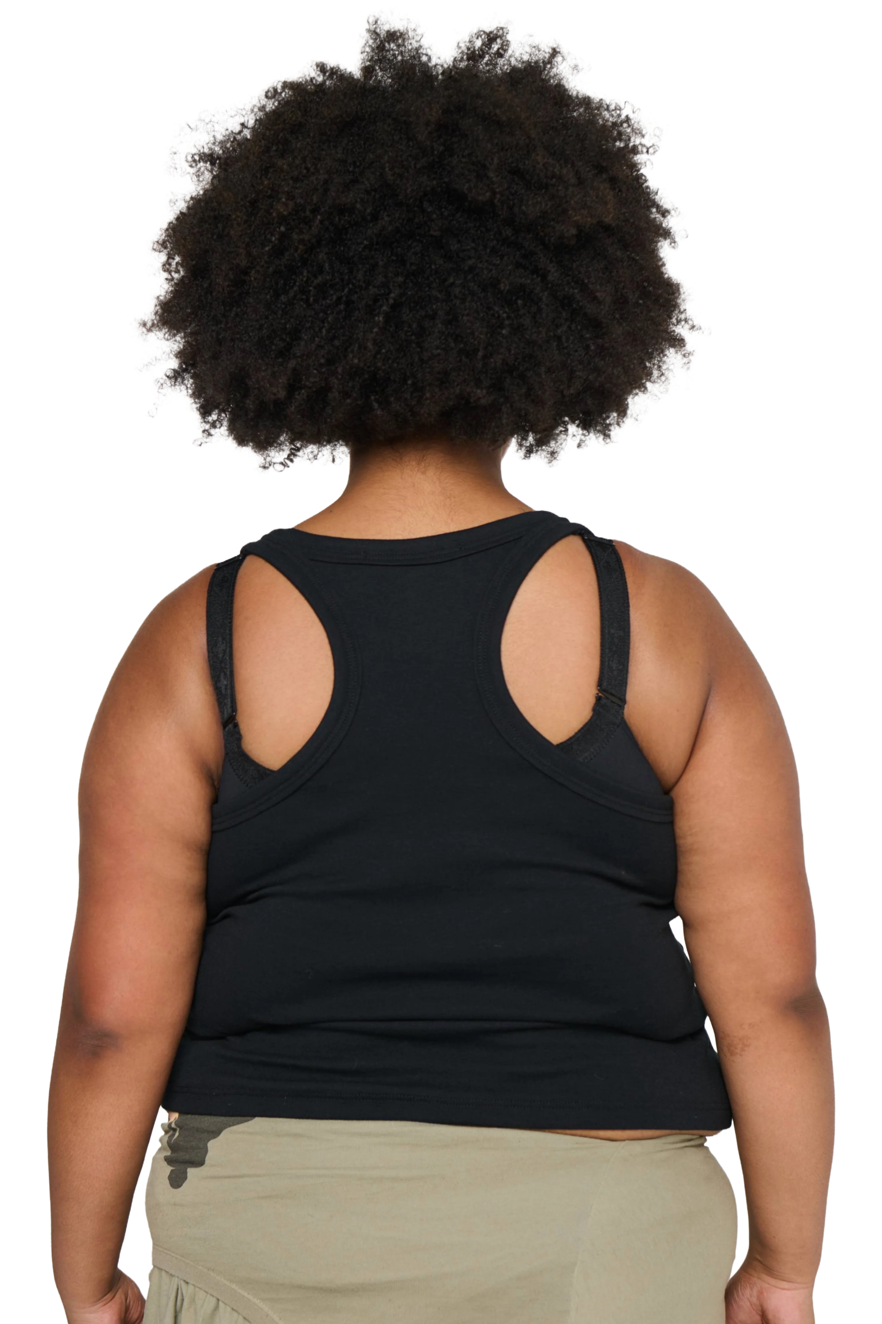 Scoop Neck Tank - Black - Image 10