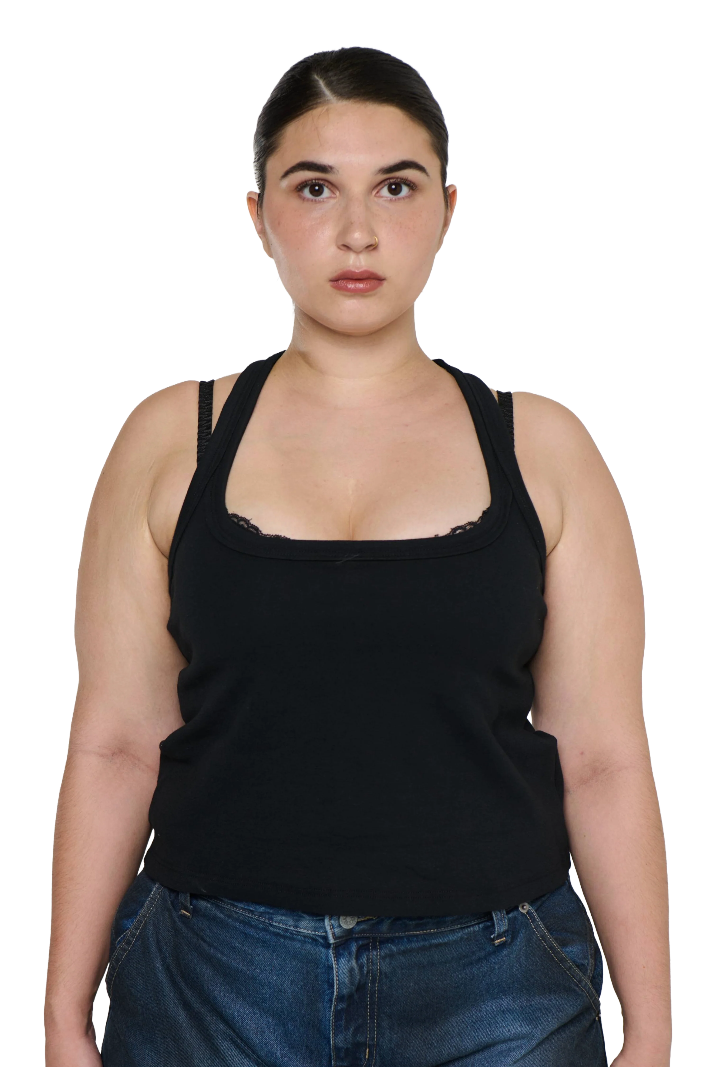Scoop Neck Tank - Black - Image 3