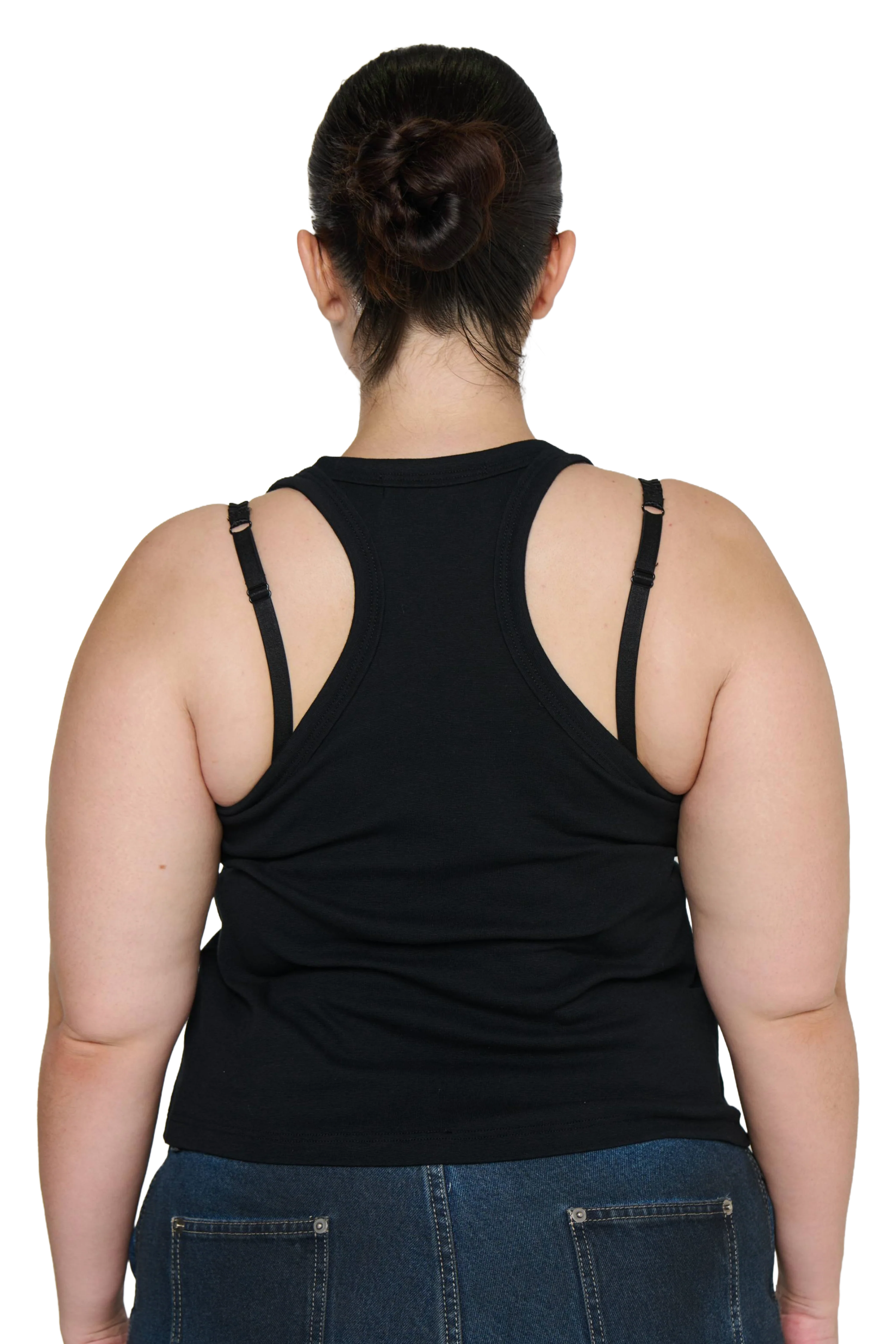 Scoop Neck Tank - Black - Image 4