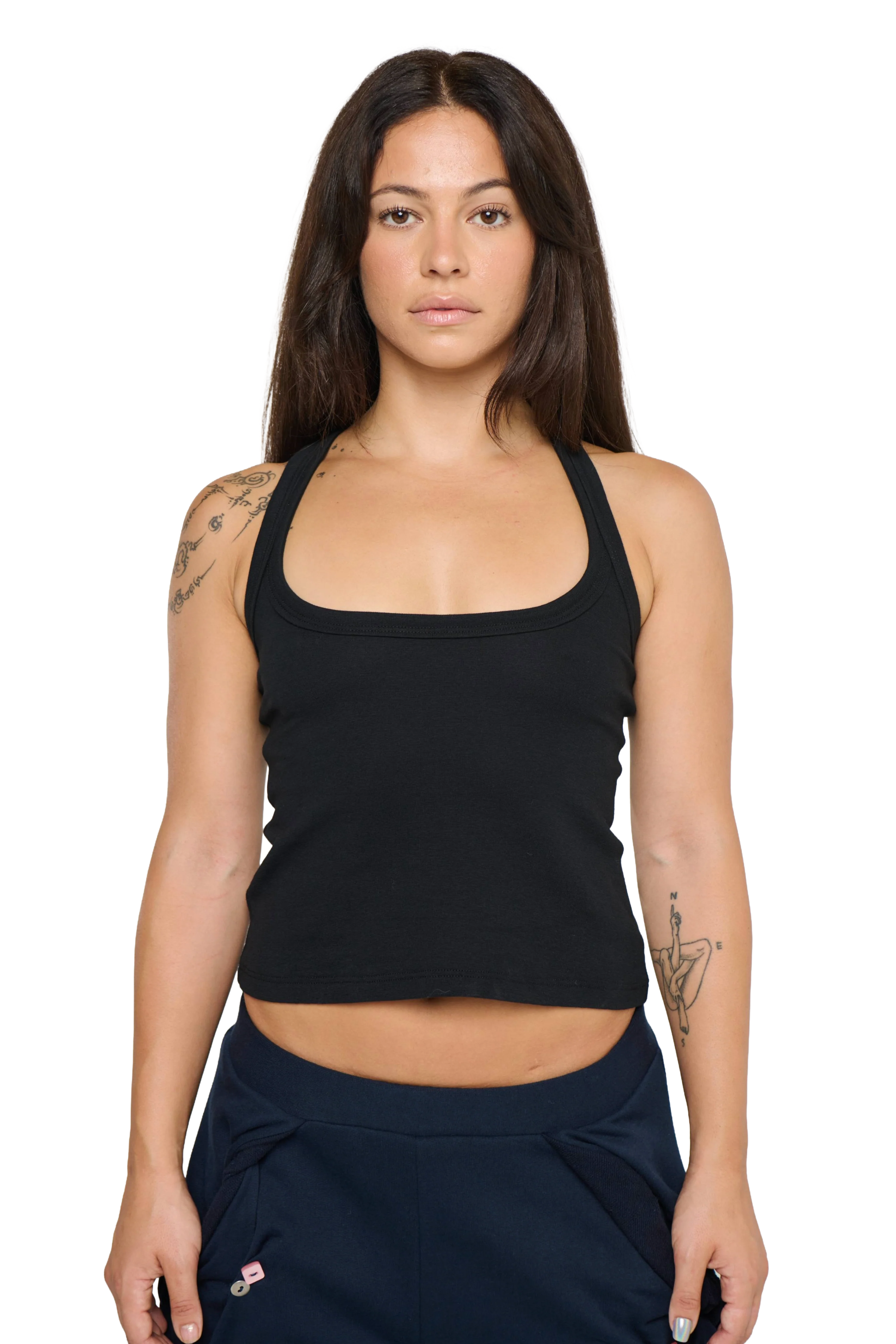 Scoop Neck Tank - Black - Image 5