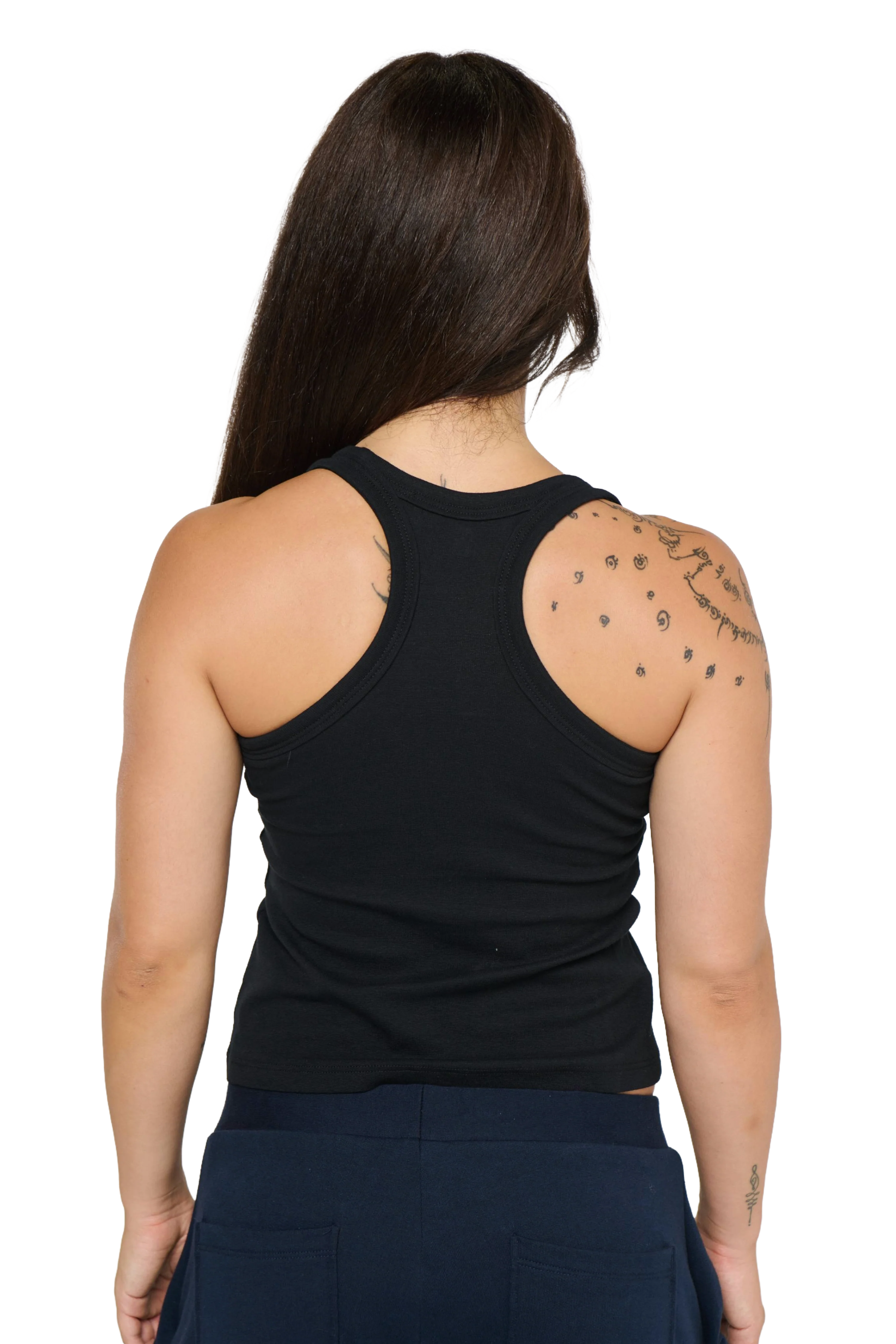 Scoop Neck Tank - Black - Image 6
