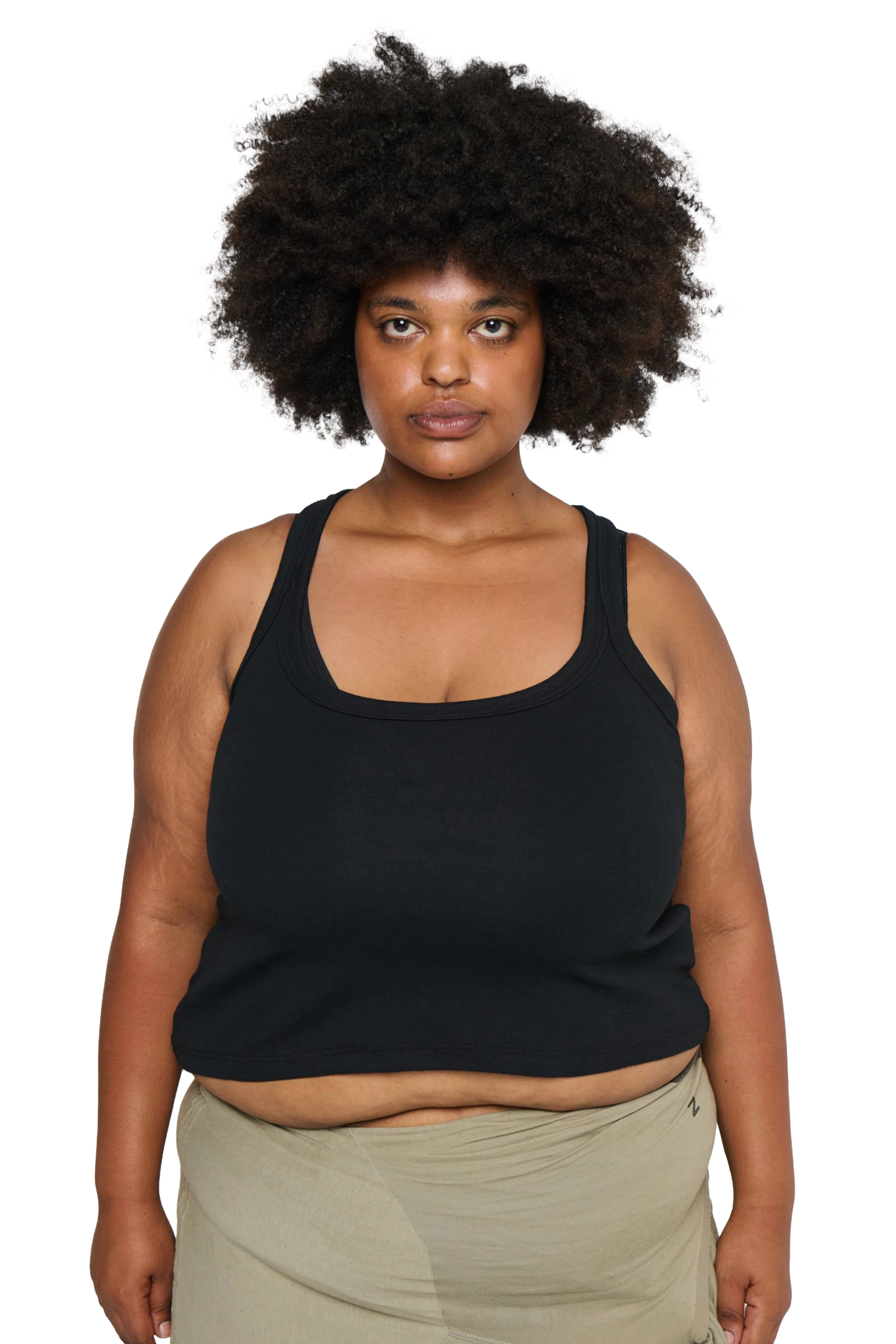 Scoop Neck Tank - Black - Image 9