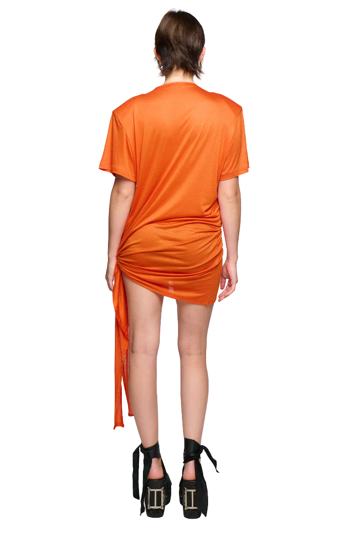 Scrunch T-Shirt Dress - Orange - Image 2