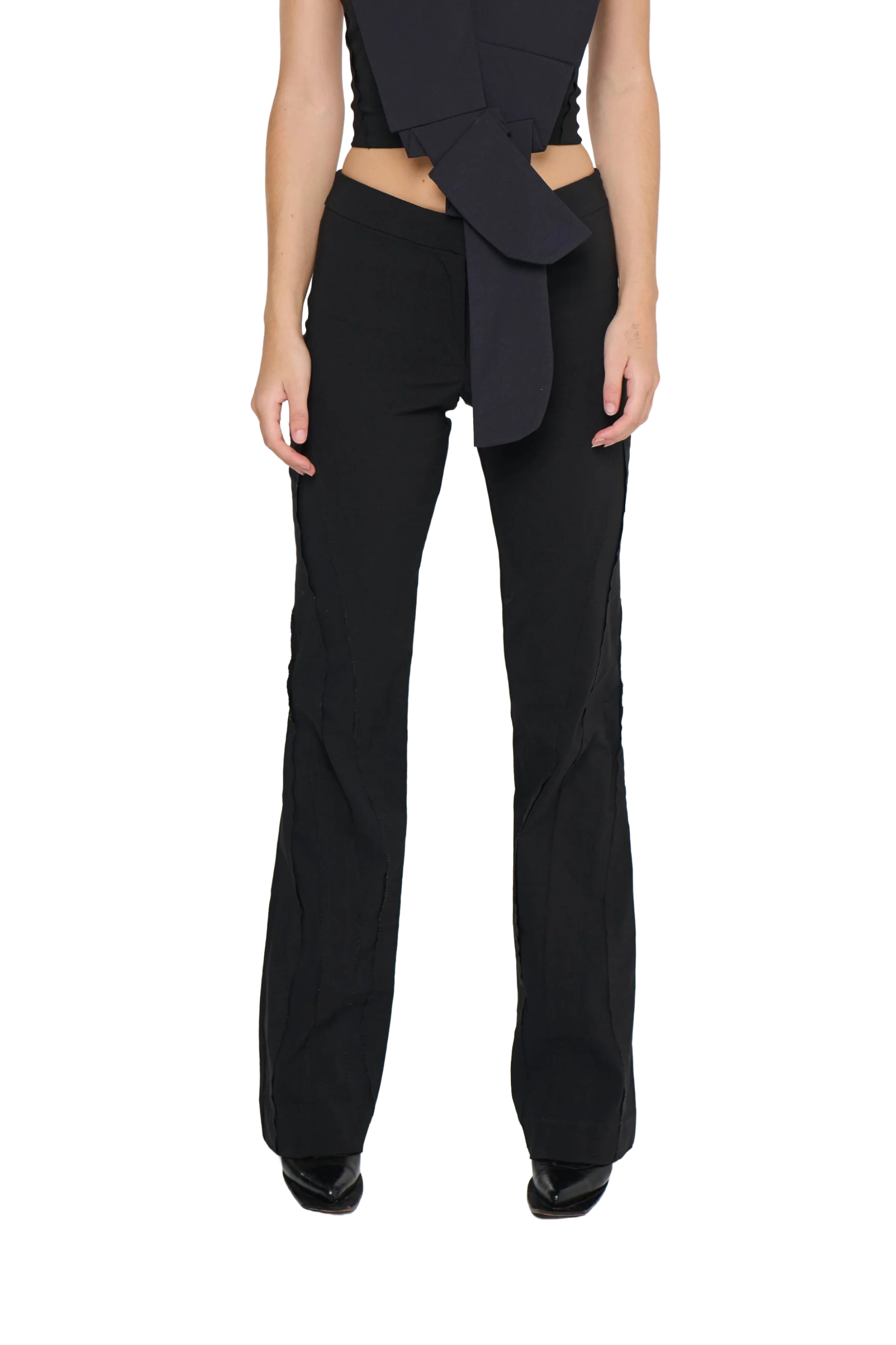 Spliced Pant Low Rise - Black - Image 2
