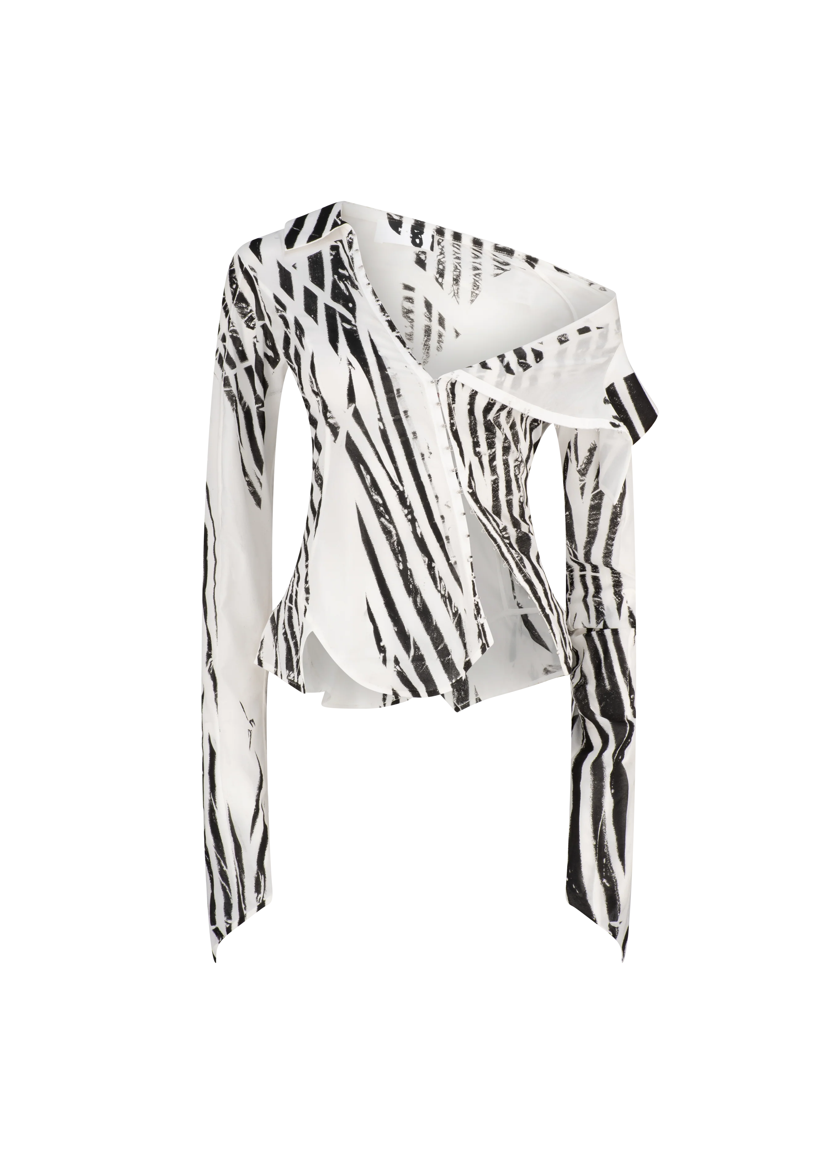 Georgette Sailor Shirt - Striped - Image 7