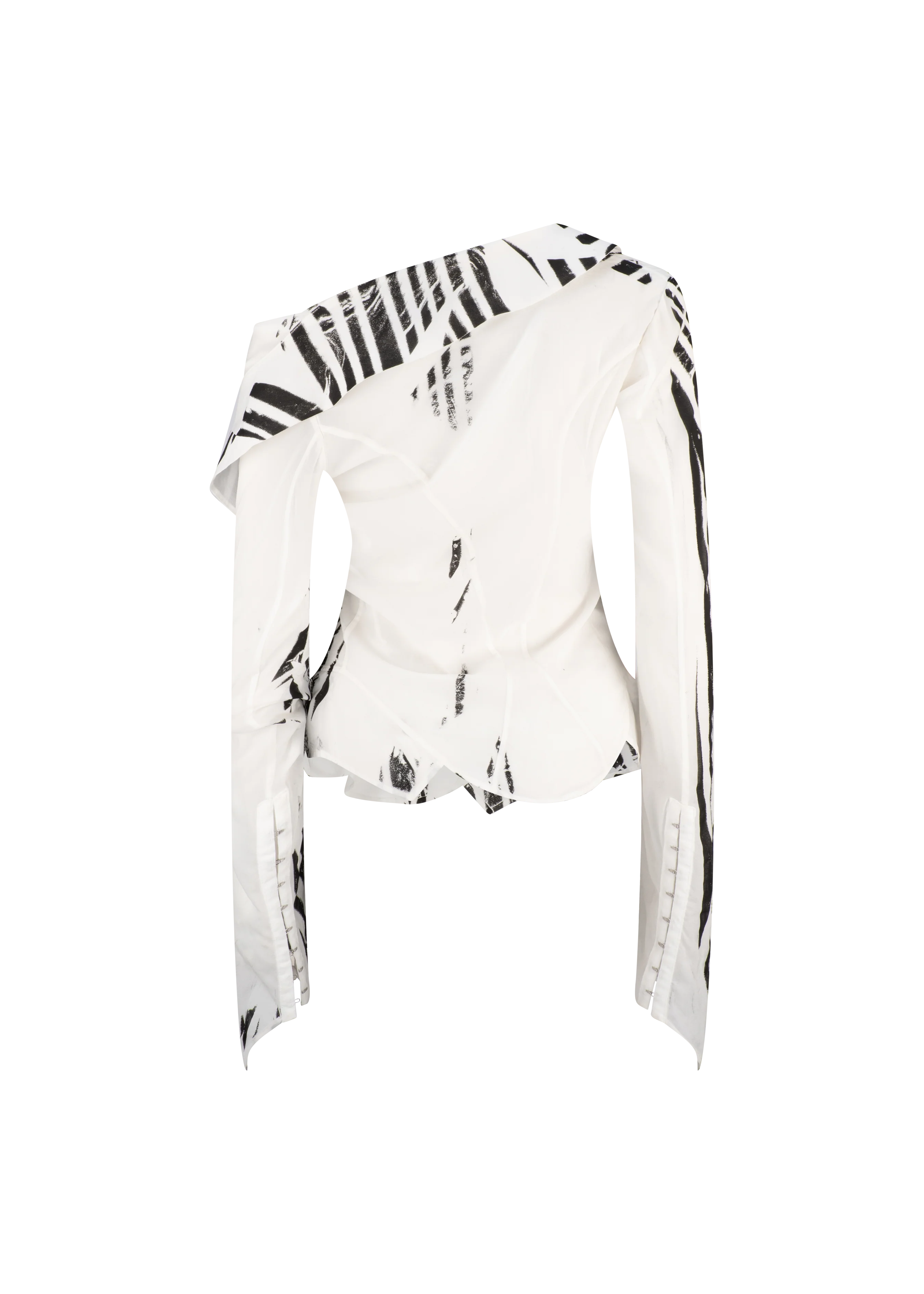 Georgette Sailor Shirt - Striped - Image 8