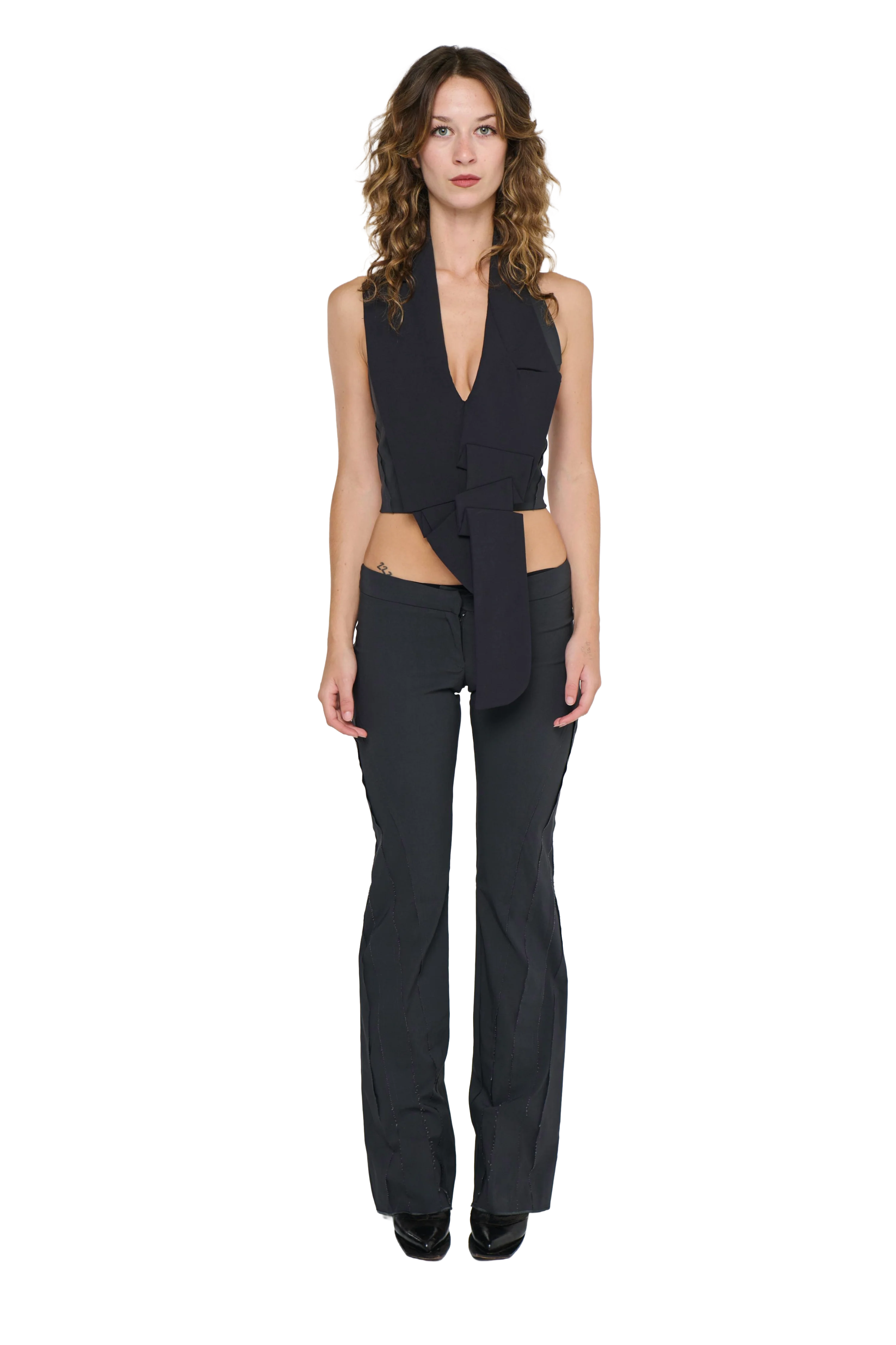 Tuxedo Halter Vest - Iron Grey