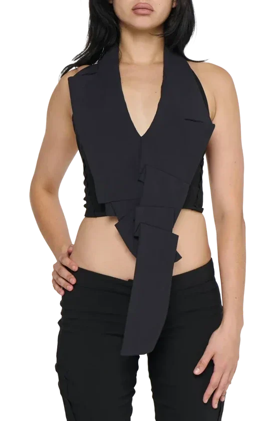 Tuxedo Halter Vest - Iron Grey - Image 4