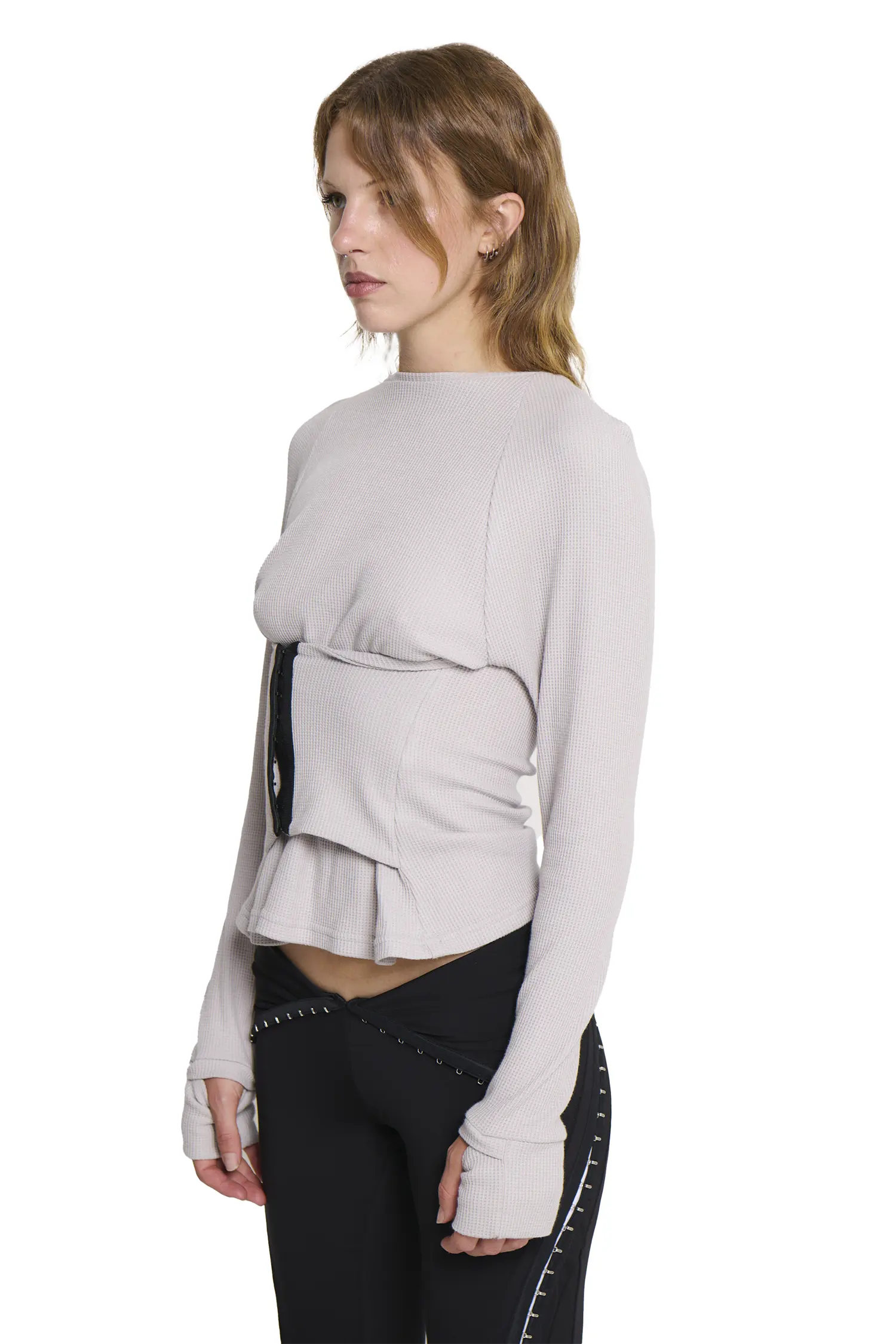 Wrapped Top - Grey - Image 3