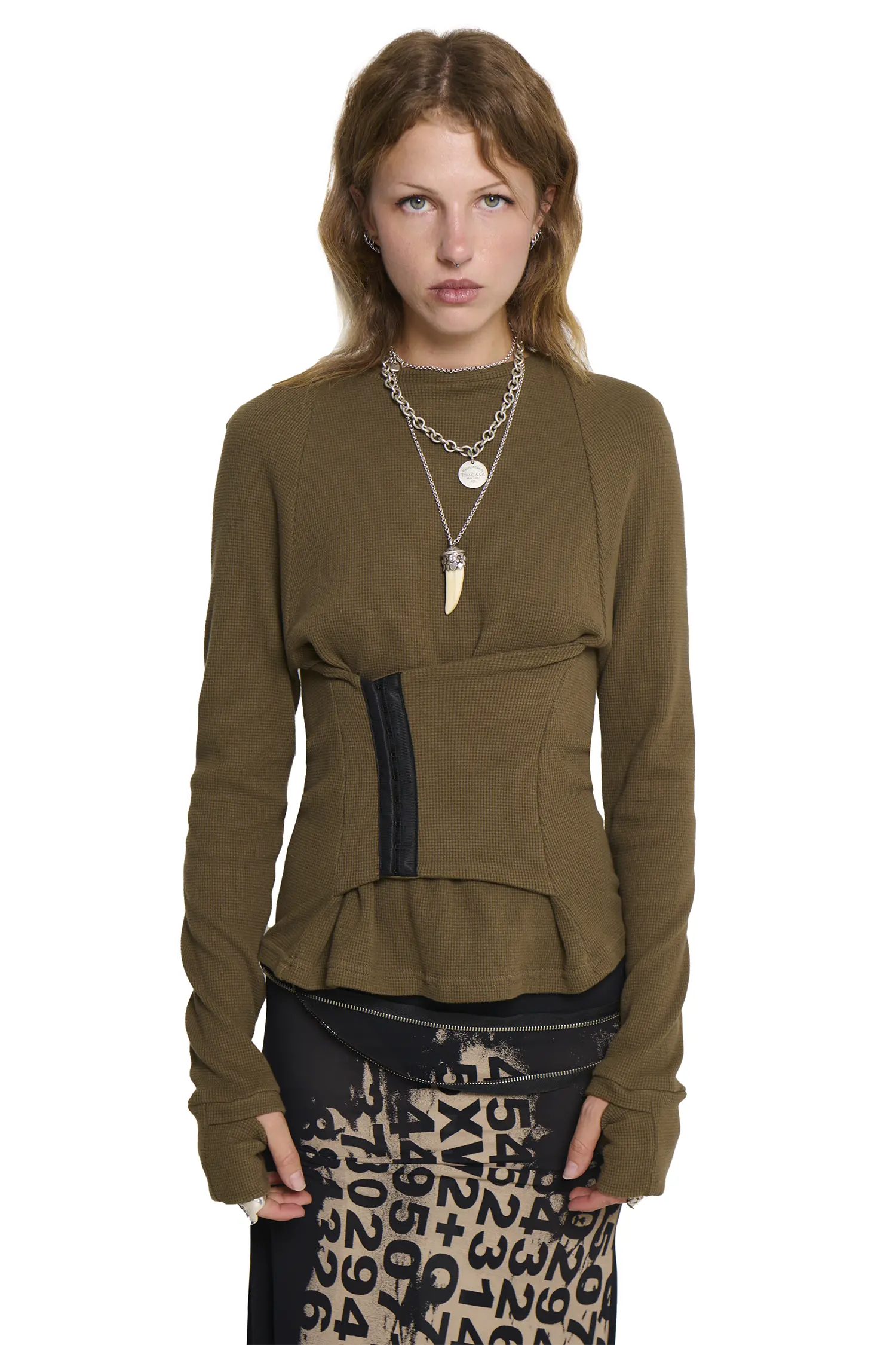 Wrapped Top - Khaki - Image 2