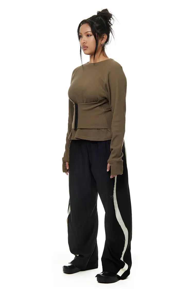 Wrapped Top - Khaki - Image 6