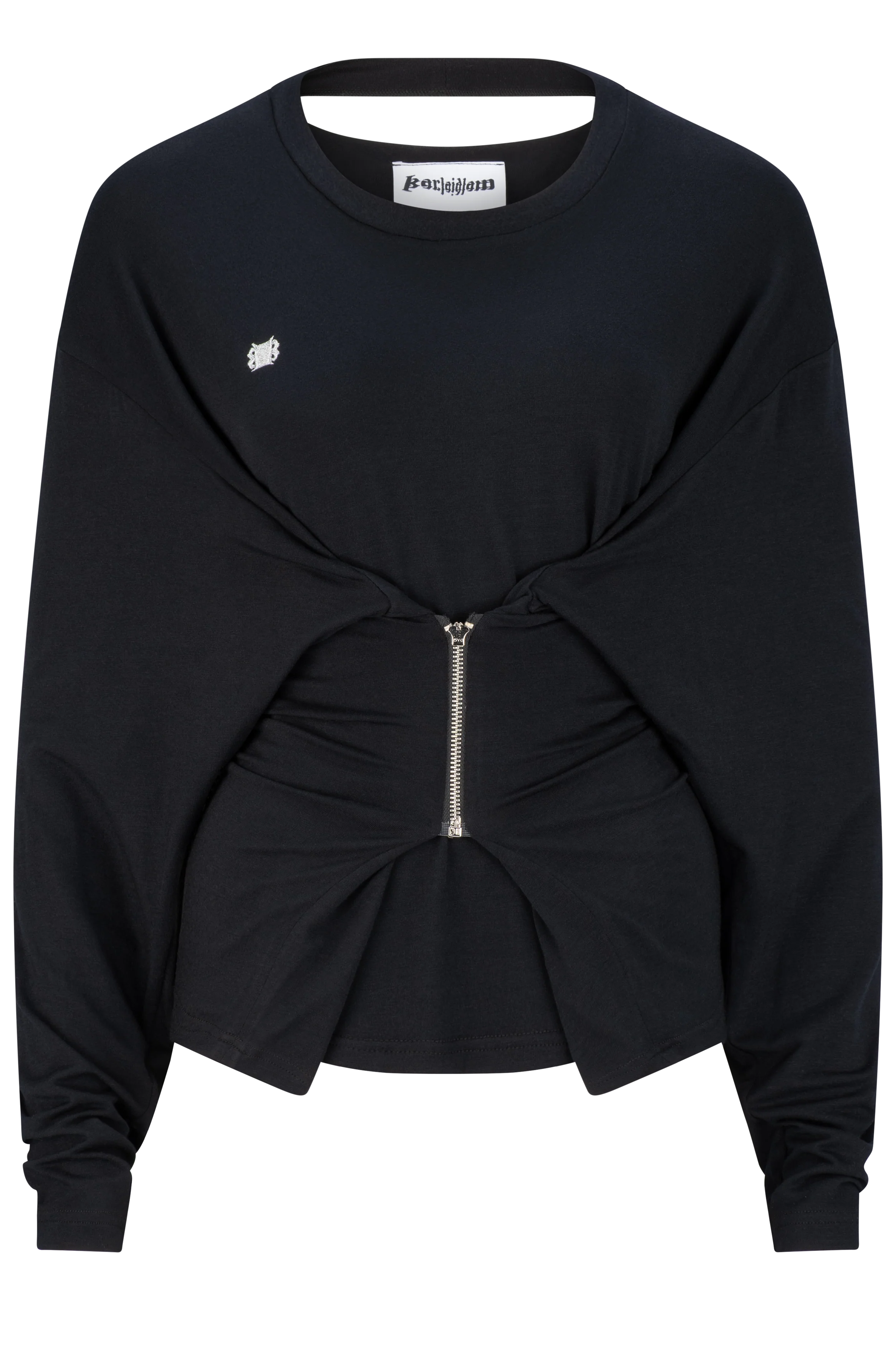 Zipper Long sleeve - Black - Image 4