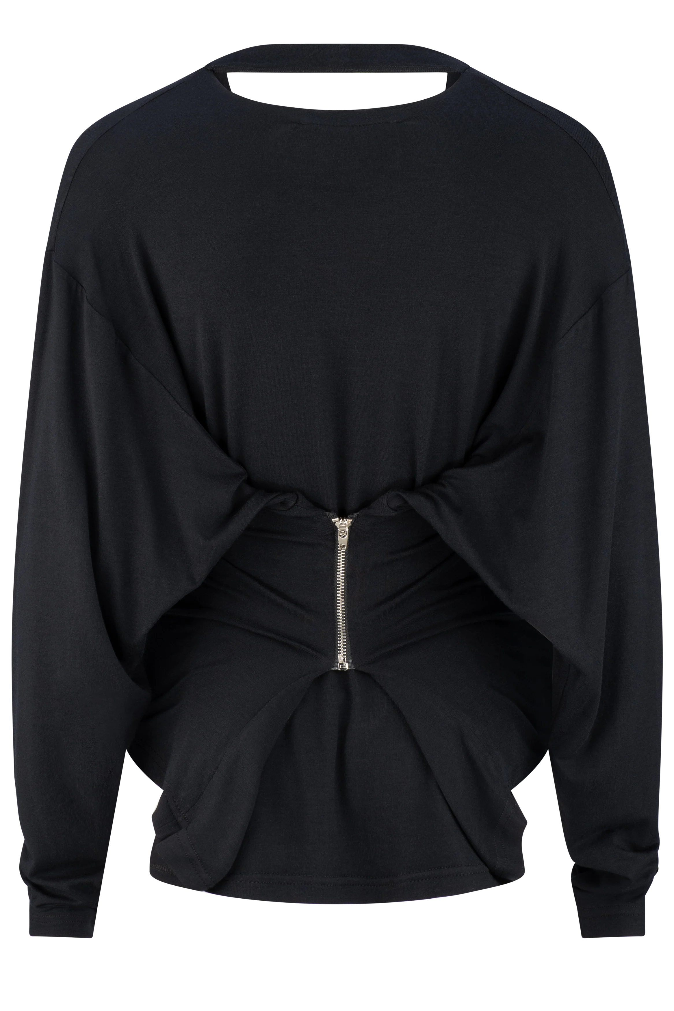 Zipper Long sleeve - Black - Image 5