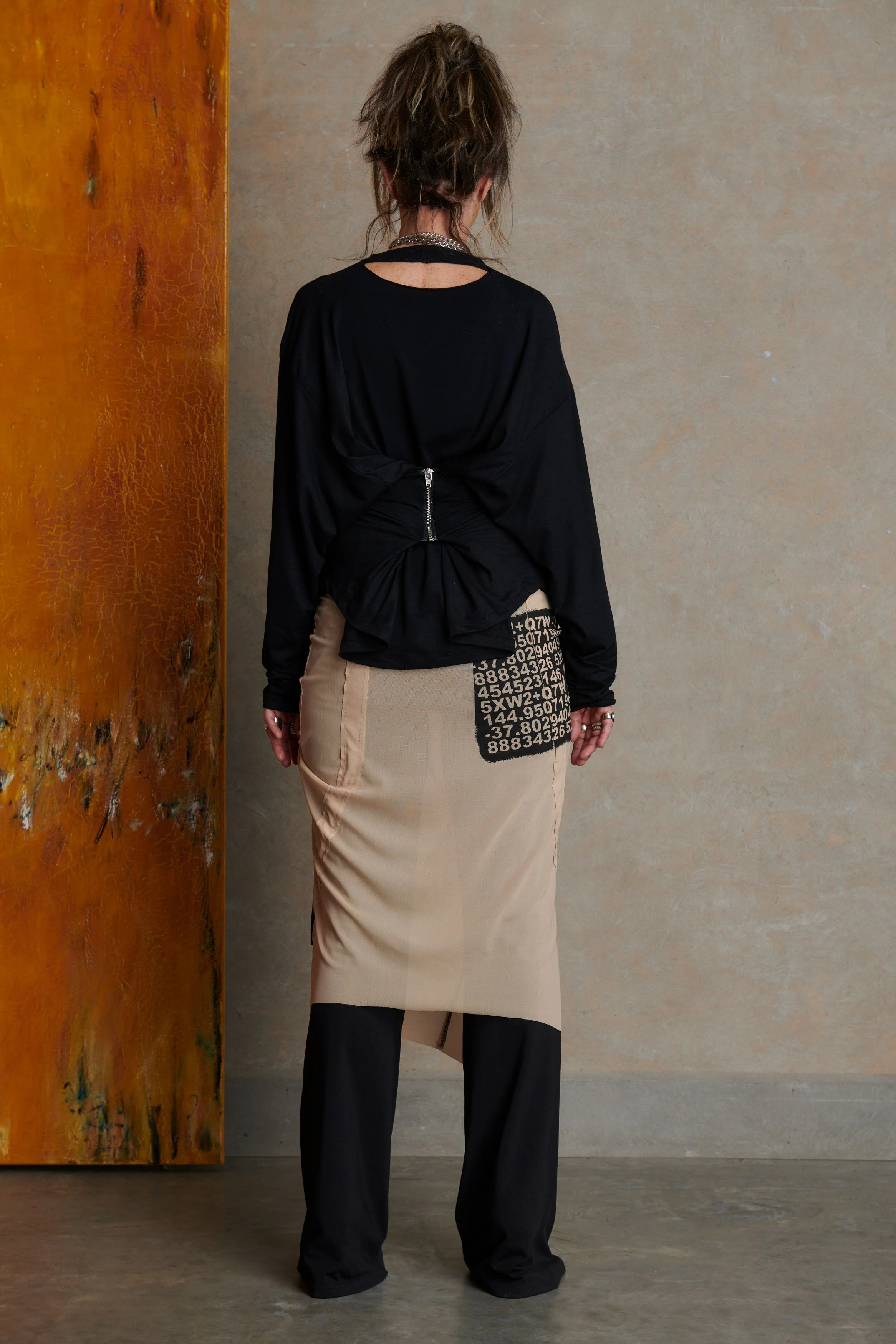 Zipper Long sleeve - Black - Image 9