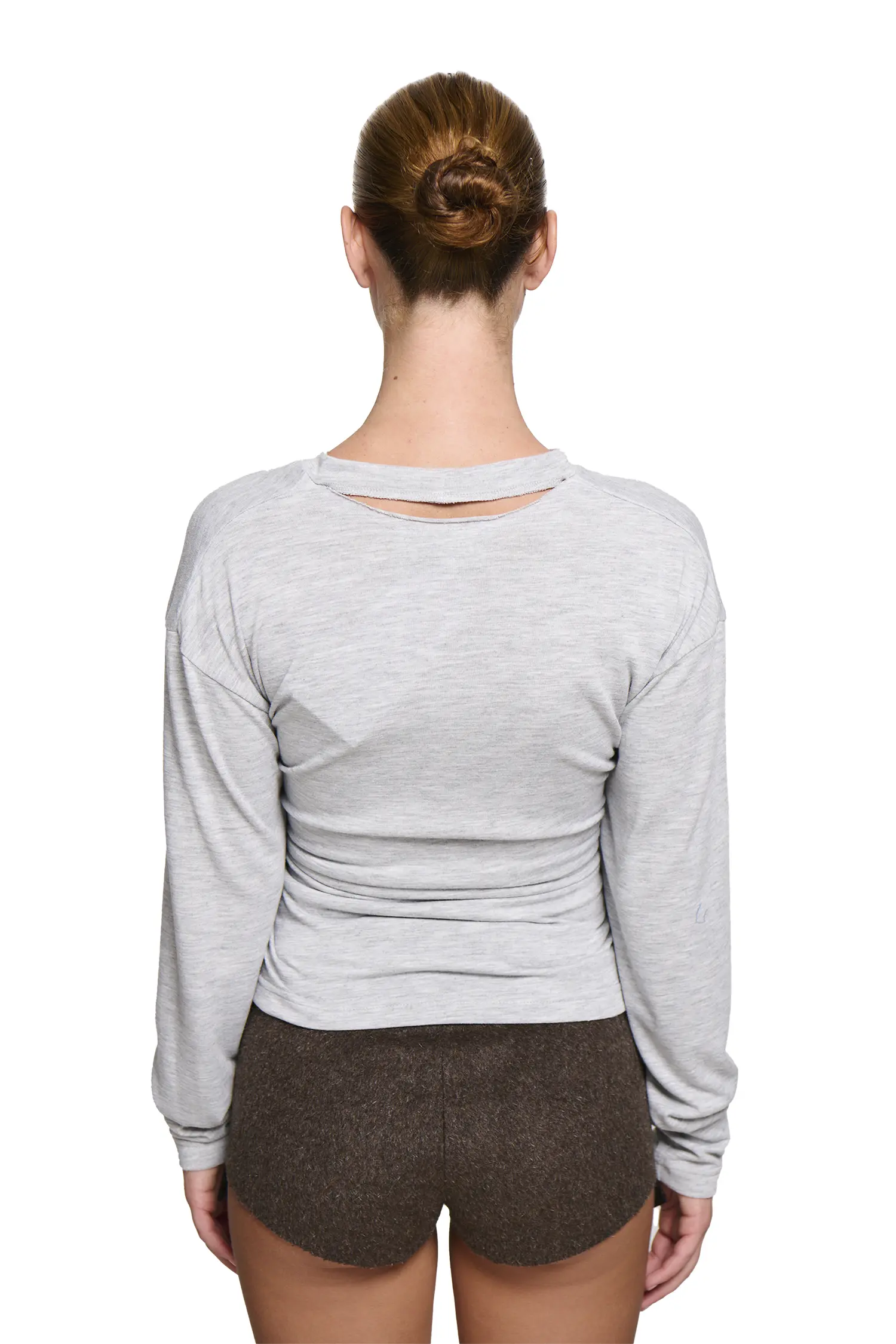 Zipper Long sleeve - Grey Marle - Image 4