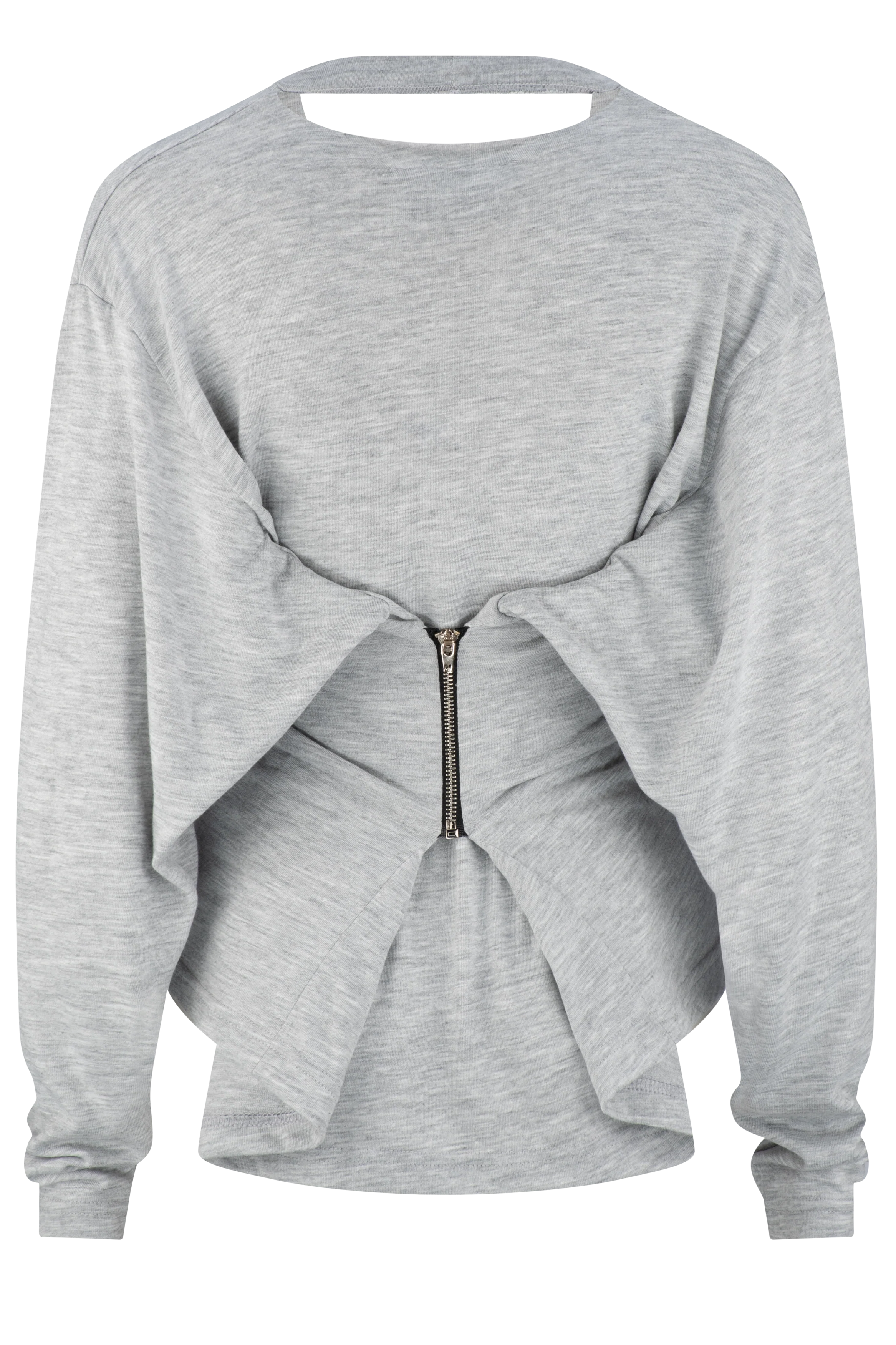 Zipper Long sleeve - Grey Marle - Image 6